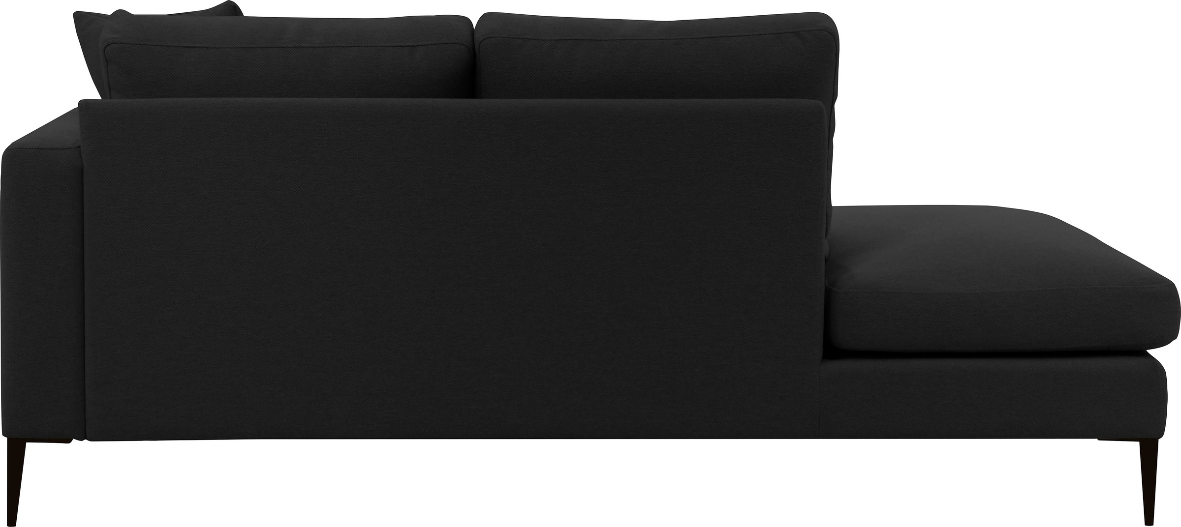 Leonique Recamiere »Cozy Chaiselongue, Maße B/T/H: 195/97/80 cm«, mit losen Kissen und Metallbeinen, Armlehne links oder rechts wählbar