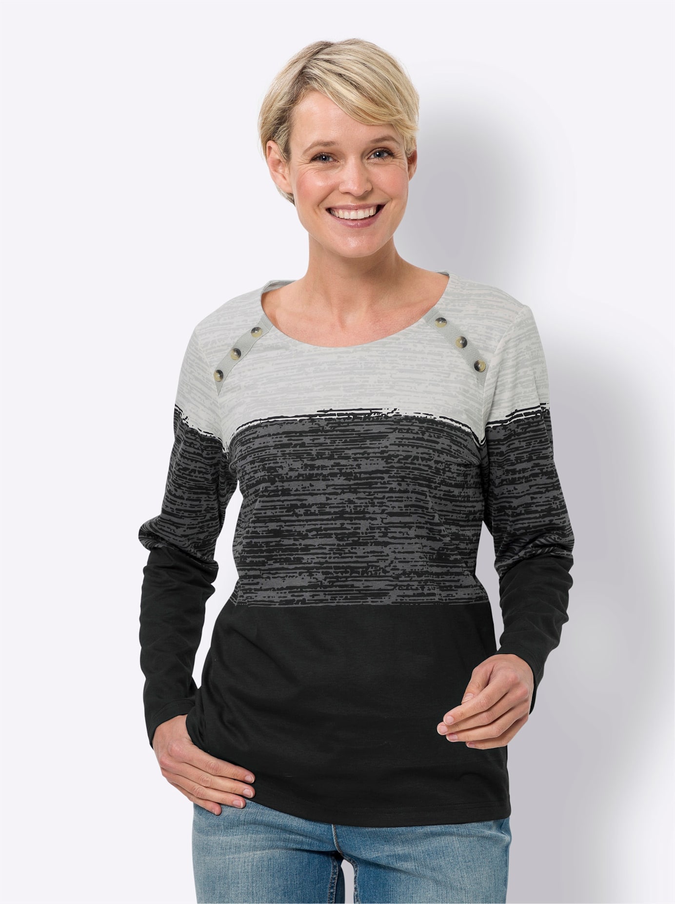 Classic Basics Langarmshirt "Rundhals-Shirt" 1 Stk. tlg. günstig online kaufen