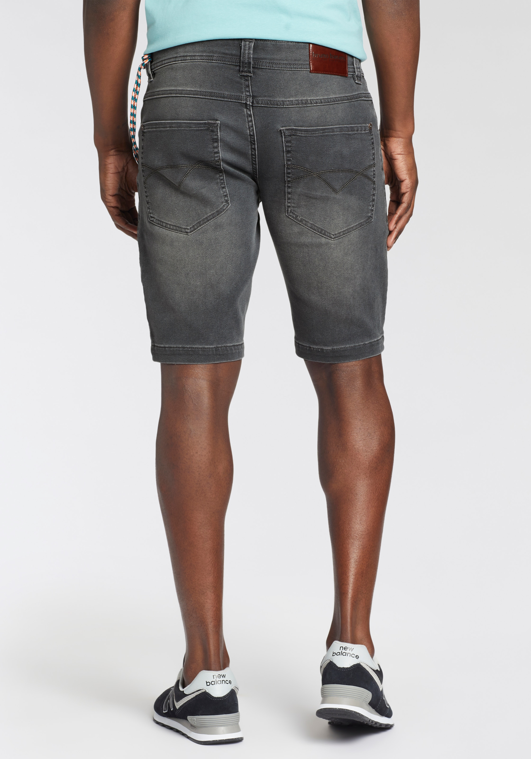 Bruno Banani Jeansshorts, (Set, 2 tlg., mit Band), bequemer Sitz, gerade Be günstig online kaufen