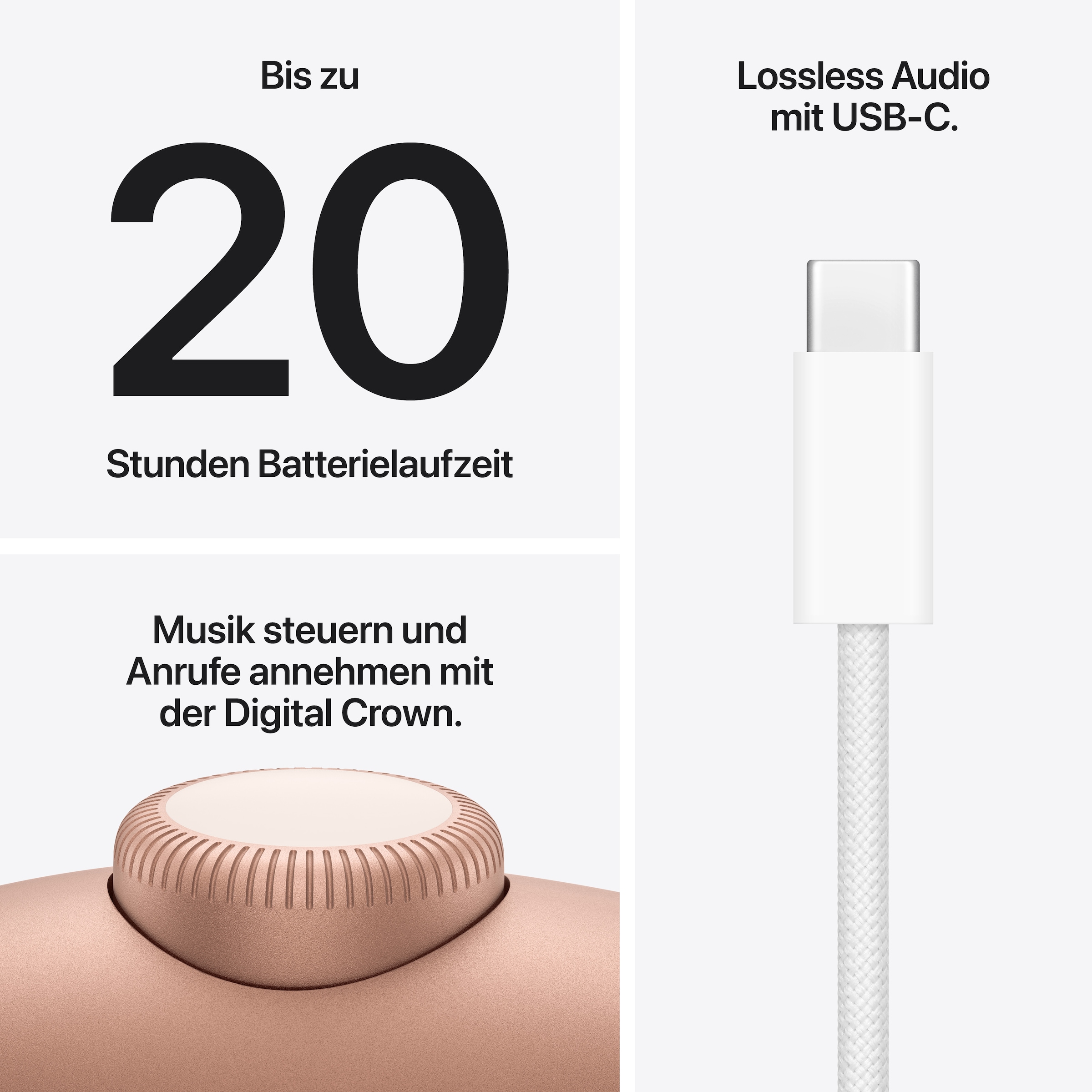Apple Over-Ear-Kopfhörer »AirPods Max 2« Bluetooth Rauschunterdrückung | Sprachsteuerung | kompatibel mit Siri