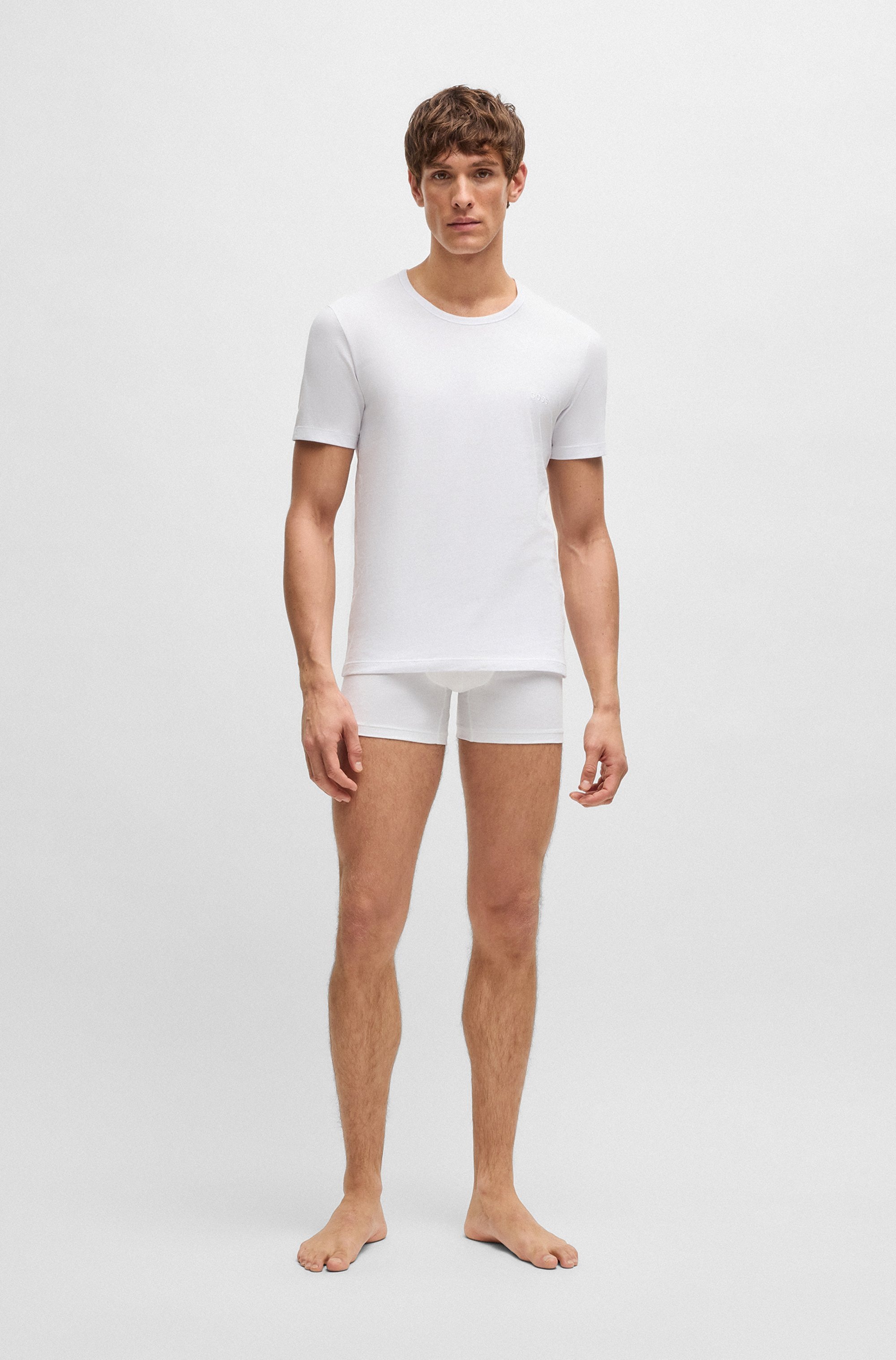 BOSS T-Shirt »Rundhals BOSS ONE x David Beckham«, (Packung, 3 tlg., 3er-Pack), mit dezentem BOSS Logo-Print