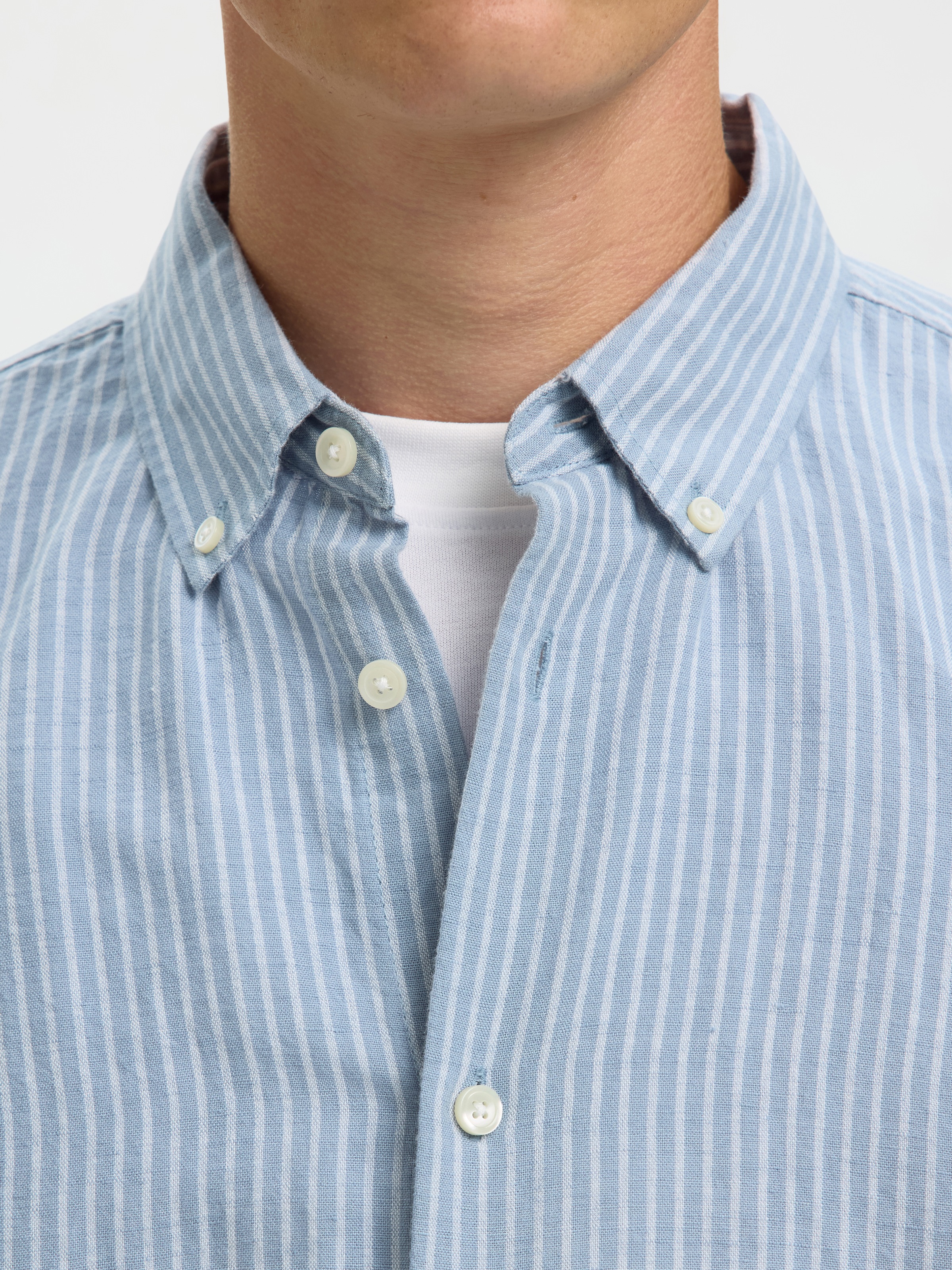 SELECTED Langarmhemd "SLHREGCLAY LINENBLEND LS SHIRT CLA NOOS" günstig online kaufen