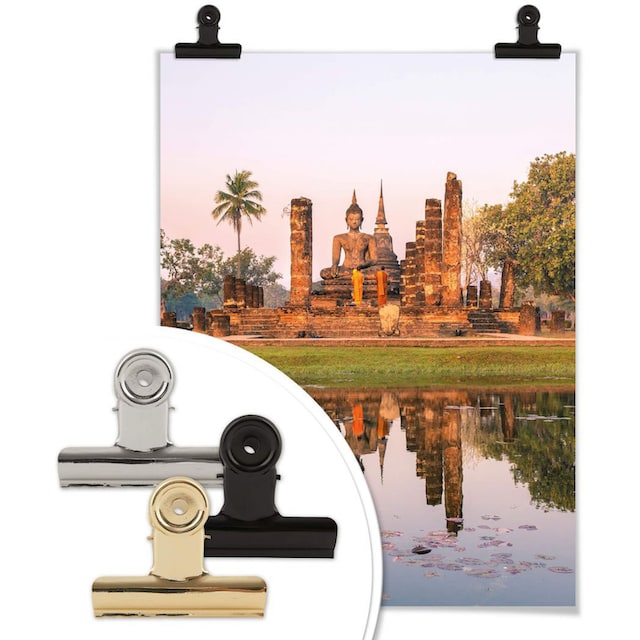 St.), Gebäude, Bild, »Buddhistischer Wall-Art Sukhothai«, Wandbild, | kaufen Wandposter (1 Poster BAUR Poster, Tempel