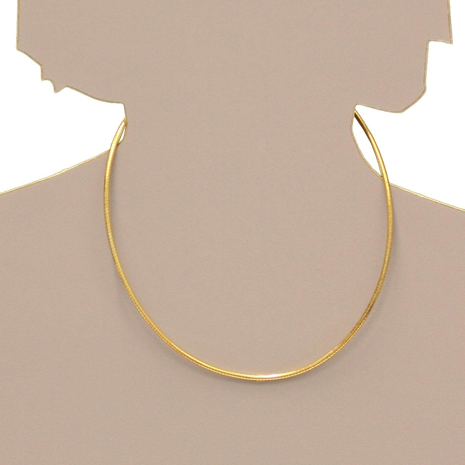 OSTSEE-SCHMUCK Halsreif »- Omega 3,0 mm - Silber 925/000, vergoldet -,«
