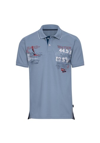 Poloshirt »TRIGEMA Poloshirt mit maritimem Printmotiv«, (1 tlg.)