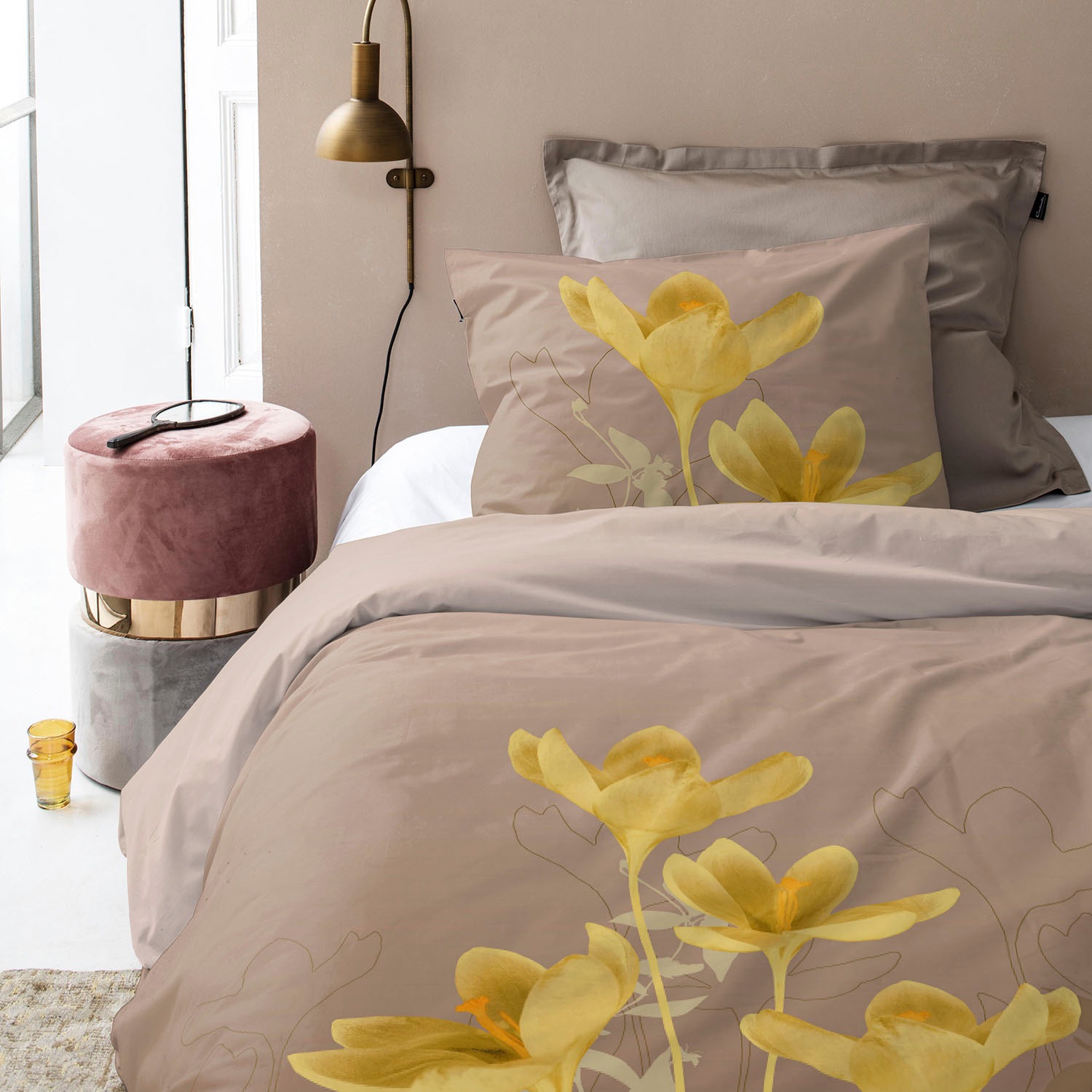 Cinderella Wendebettwäsche "Olivia" 2 Stk. mit Krokussen günstig online kaufen