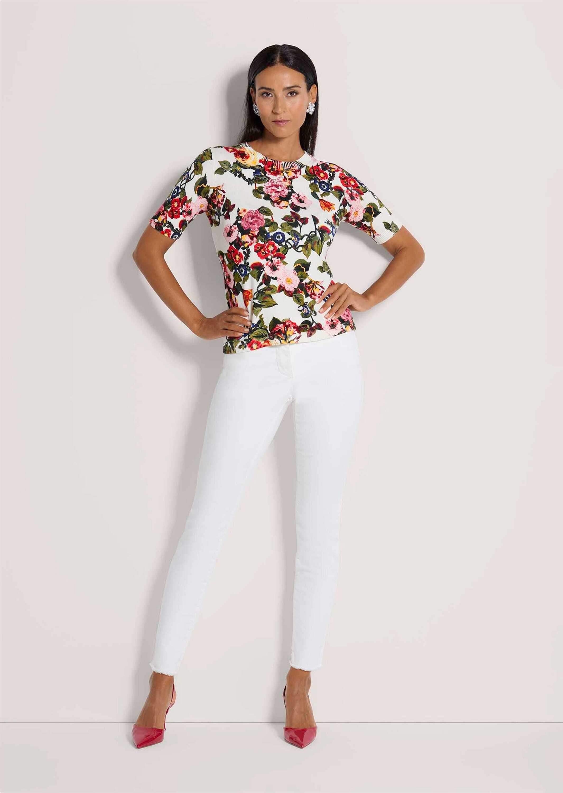 MADELEINE Longpullover "Pullover Rundhals-Pullover mit Unikat-Print" günstig online kaufen