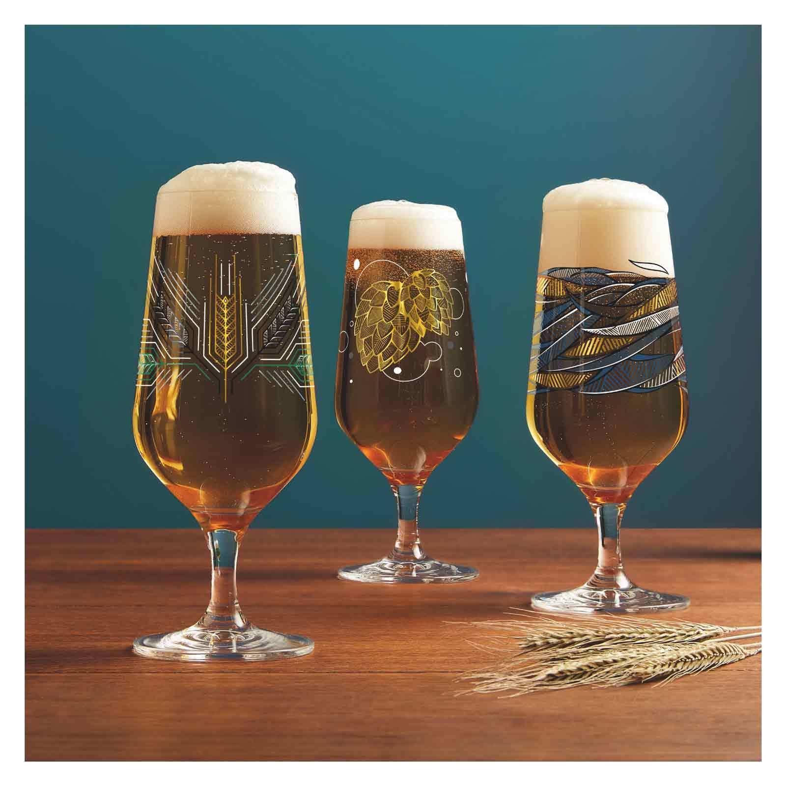 Ritzenhoff Bierglas »Biergläser Gerste Brauchzeit 374 ml 2er Set transparent«