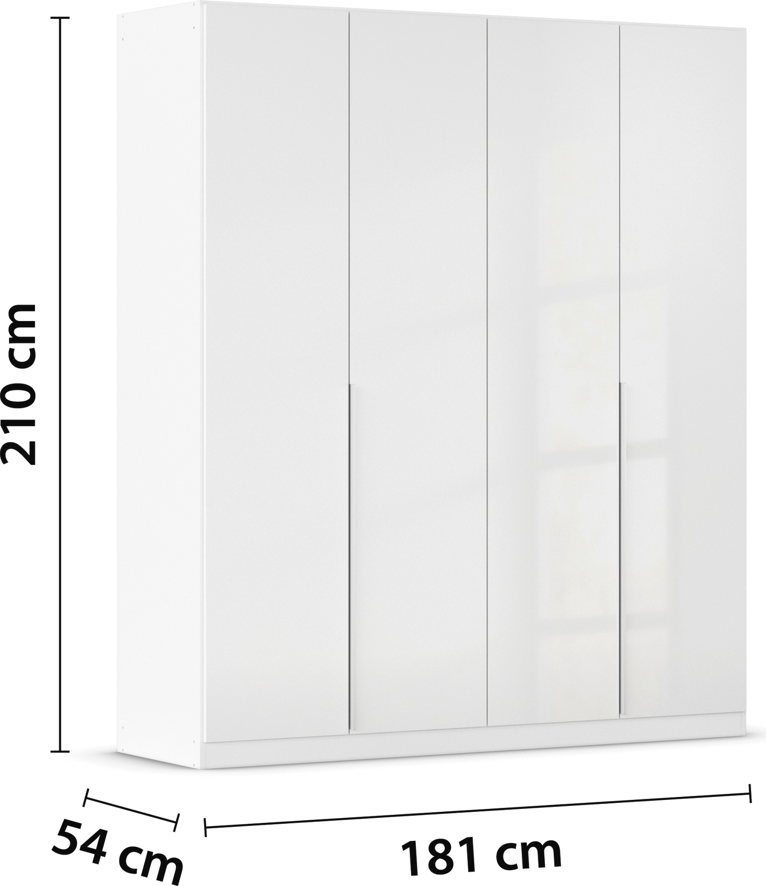 rauch Drehtürenschrank »Kleiderschrank Schrank Garderobe AGORDO TOPSELLER Schlafzimmer«, (in zwei Griff-Farben mit Dekor- oder Hochglanzfront), durchdachte Innenausstattung, in 6 Breiten und 2 Höhen MADE IN GERMANY