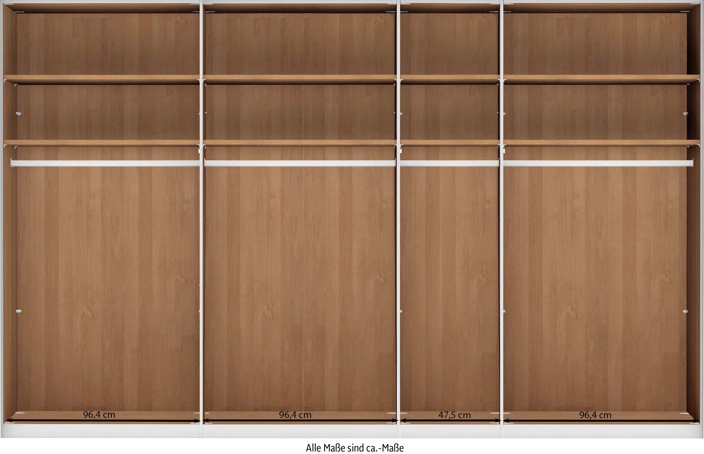 WIEMANN Drehtürenschrank »Cardiff, Massivholztüren in Kombination mit Glas- oder Spiegeltüren«, (4 Breiten, 2 Höhen 216/236cm auswählbar), hochwertiges Design in langlebiger Qualität, viel Stauraum