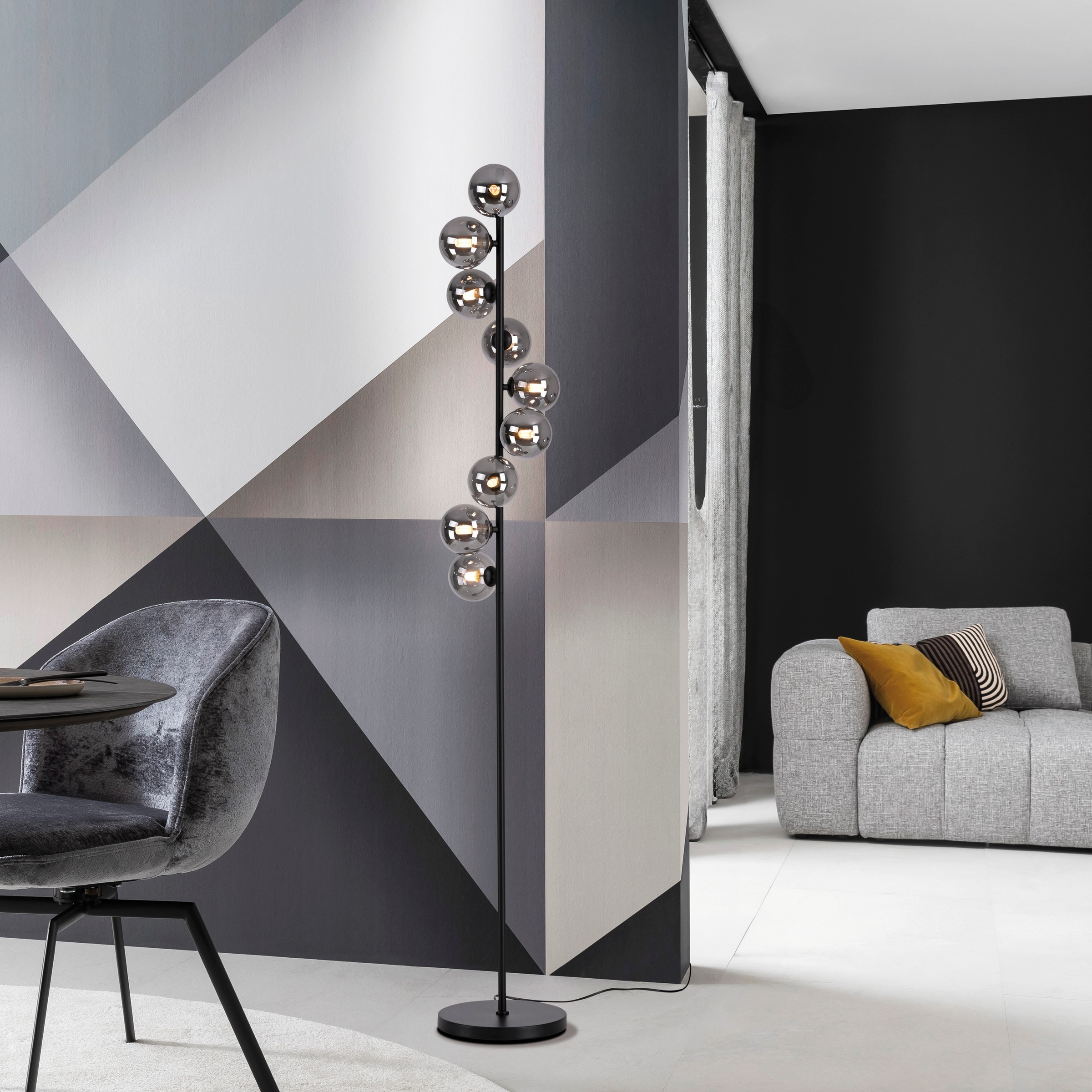 SCHÖNER WOHNEN-Kollektion LED Stehlampe »DUBAI« G9 1 Stk. Warmweiß SCHÖNER WOHNEN Kollektion, Fußschalter