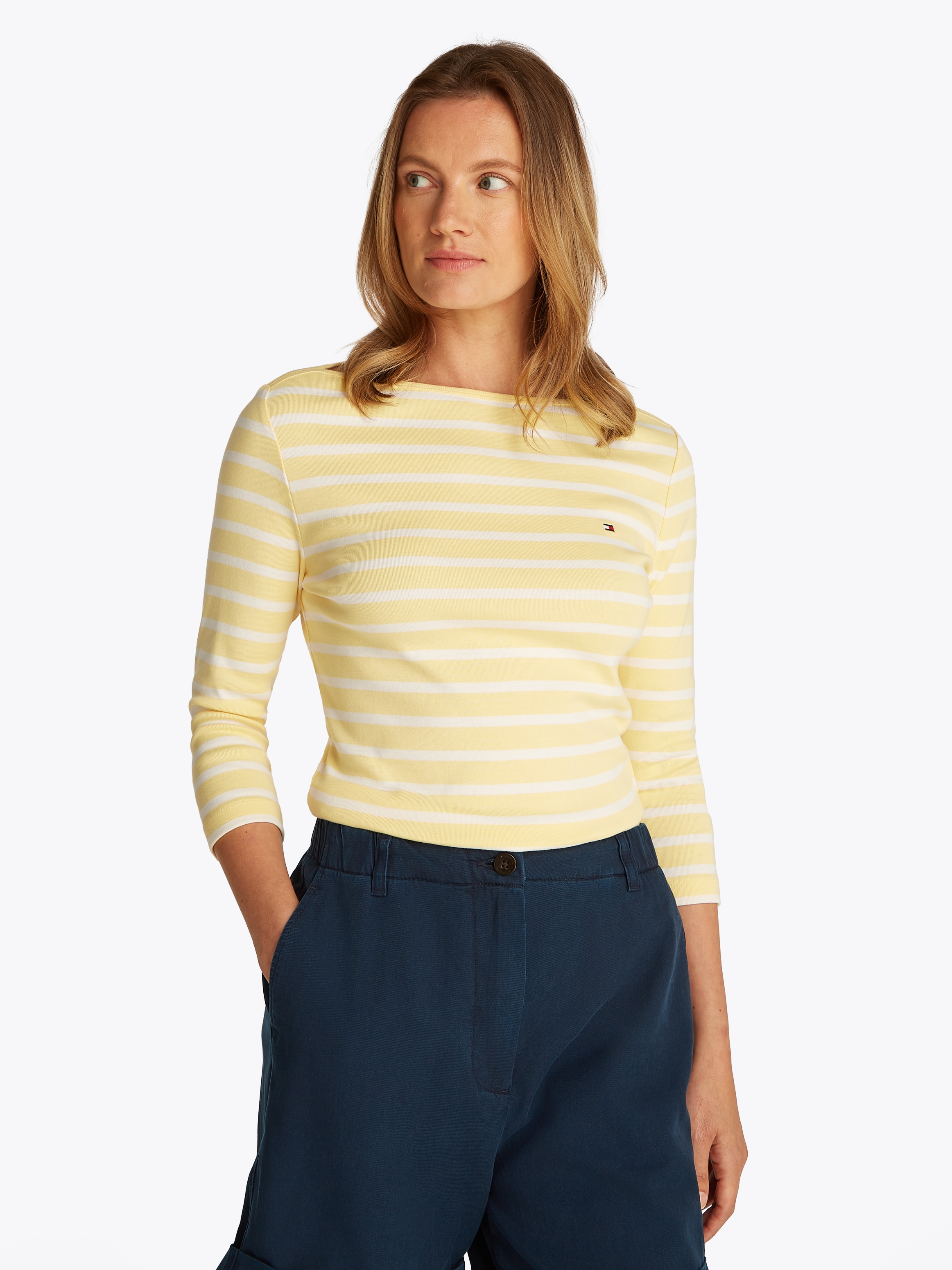 Tommy Hilfiger 3/4-Arm-Shirt "NEW CODY BOAT-NECK" Baumwolle, U-Boot-Ausschn günstig online kaufen
