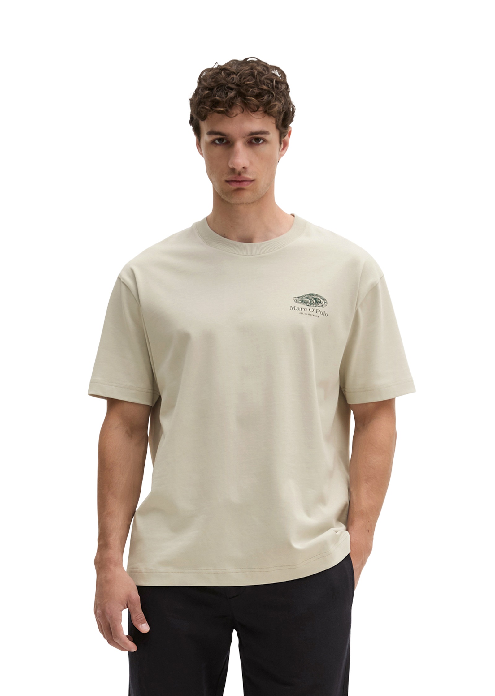 Marc O'Polo T-Shirt loose mit maritinem Rückenprint