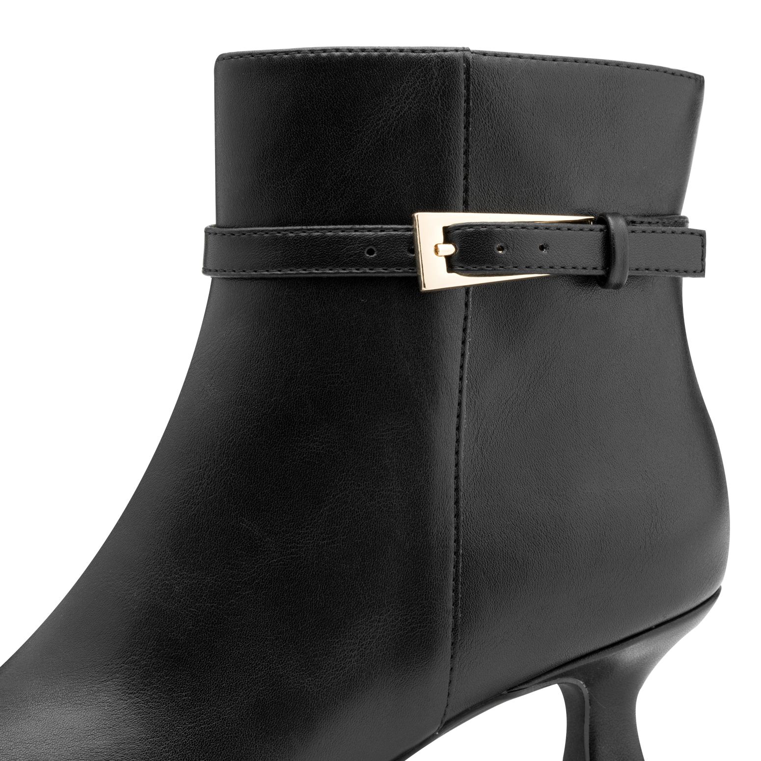 MARCO TOZZI Stiefelette, Abendschuh, Partyschuh mit goldfarbener Zierschnalle