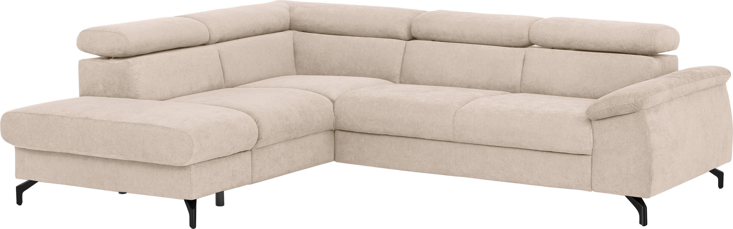COTTA Ecksofa "Kitty L-Form, B: 249 cm" mit Kopfteilverstellung, optional Bettfunktion & Bettkasten