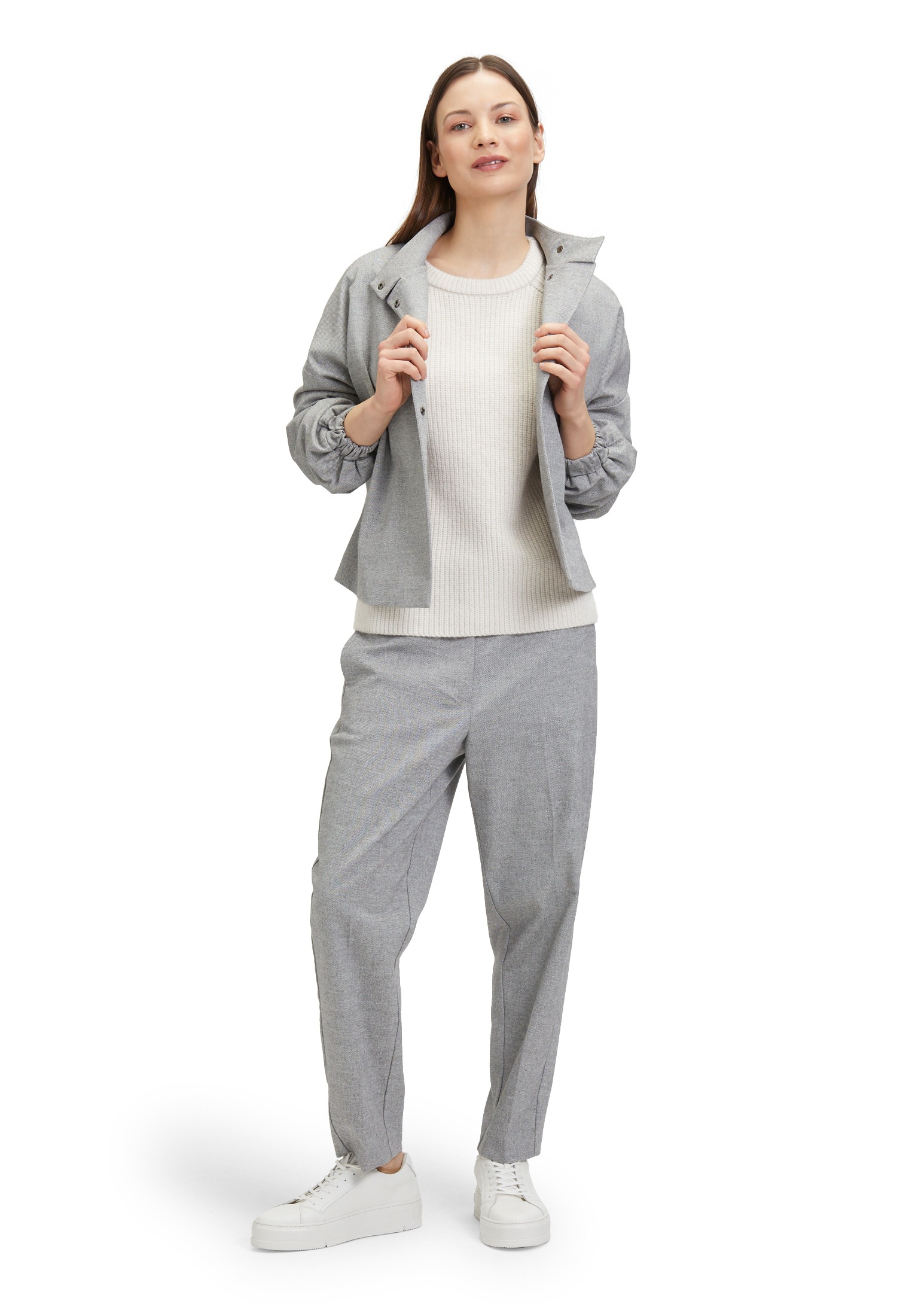Betty&Co Strickpullover »Betty & Co Damen Strickpullover mit Schmuckkanten«, (1 tlg.), Struktur