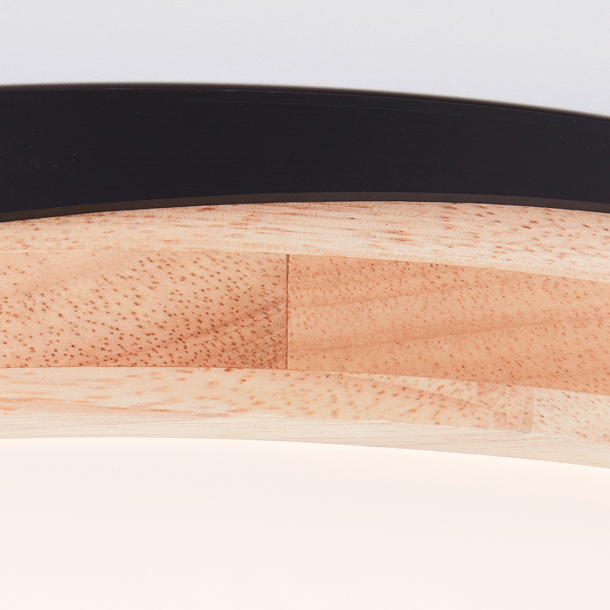 Brilliant LED Deckenleuchte »Baarlo«, Ø 35 cm, 2400 lm, 3000 K, 3-Stufen dimmbar, Holz/Metall