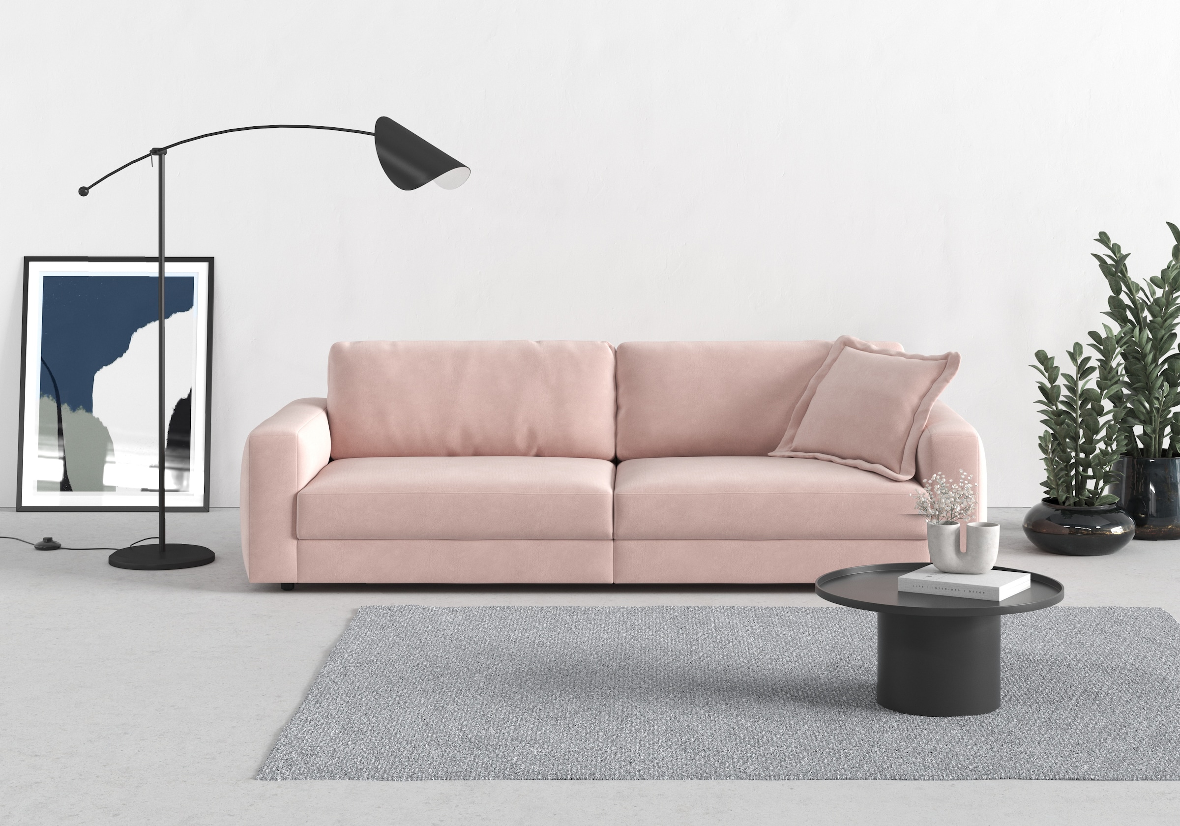 TRENDMANUFAKTUR Big-Sofa "Bourbon, Designsofa,", mit extra hohem Sitzkomfort, in trendigem Cord Bezug erhältlich