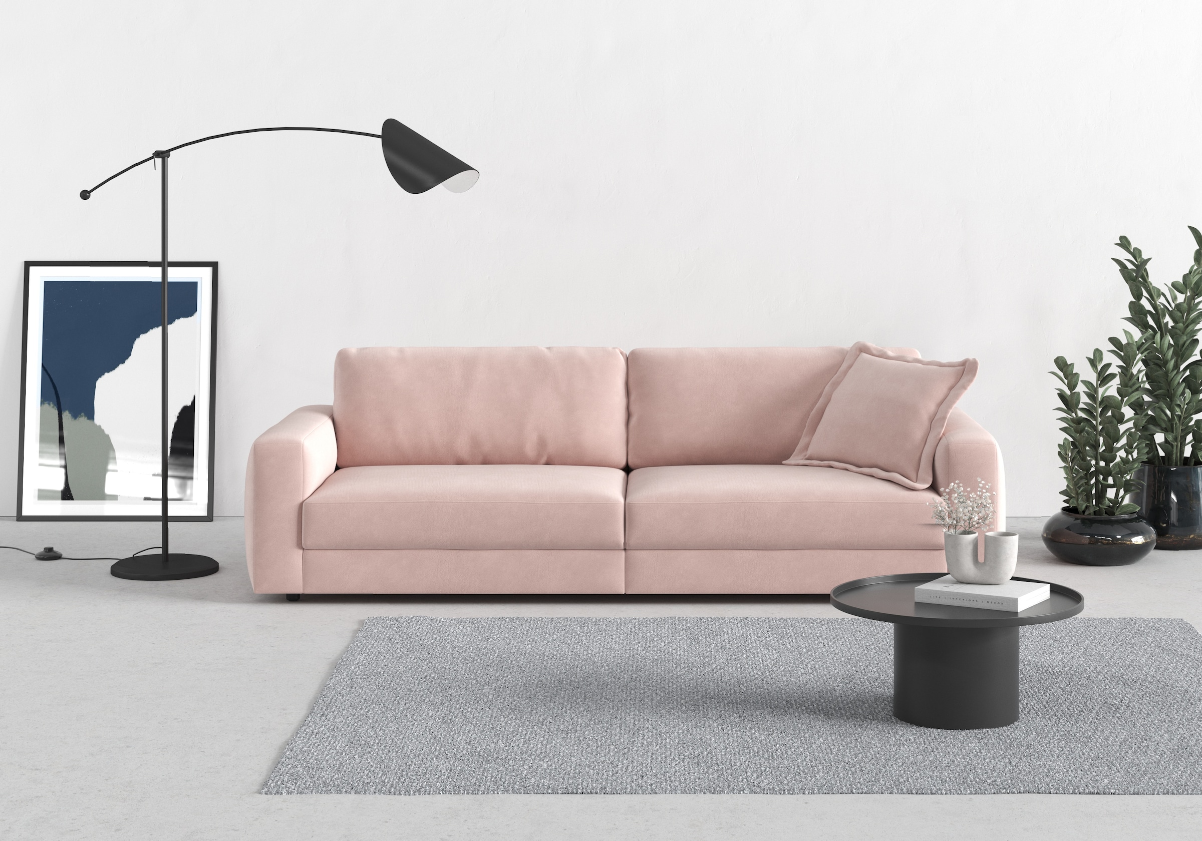 TRENDMANUFAKTUR Big-Sofa "Bourbon" extra tiefe Sitzfläche, wahlweise mit Si günstig online kaufen