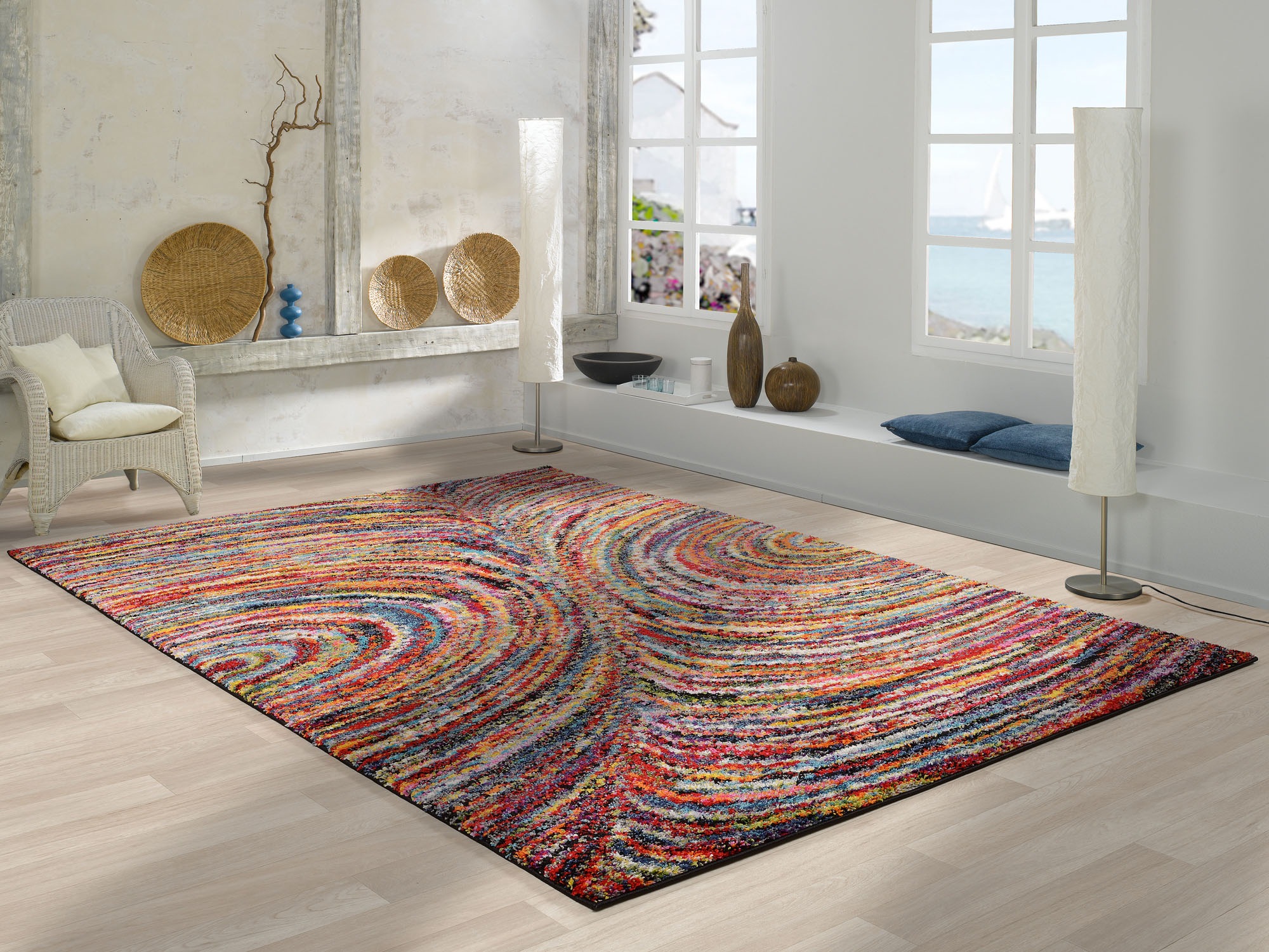 OCI DIE TEPPICHMARKE Hochflor-Teppich "Sixteen Face, auch als Läufer erhältlich" rechteckig 25 mm Höhe Langflor, Shaggy, modernes Design, Wohnzimmer, Kinderzimmer