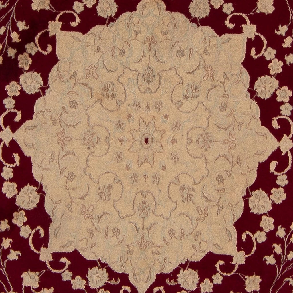 morgenland Wollteppich »Nain Medaillon Rosso scuro 293 x 293 cm«, rund