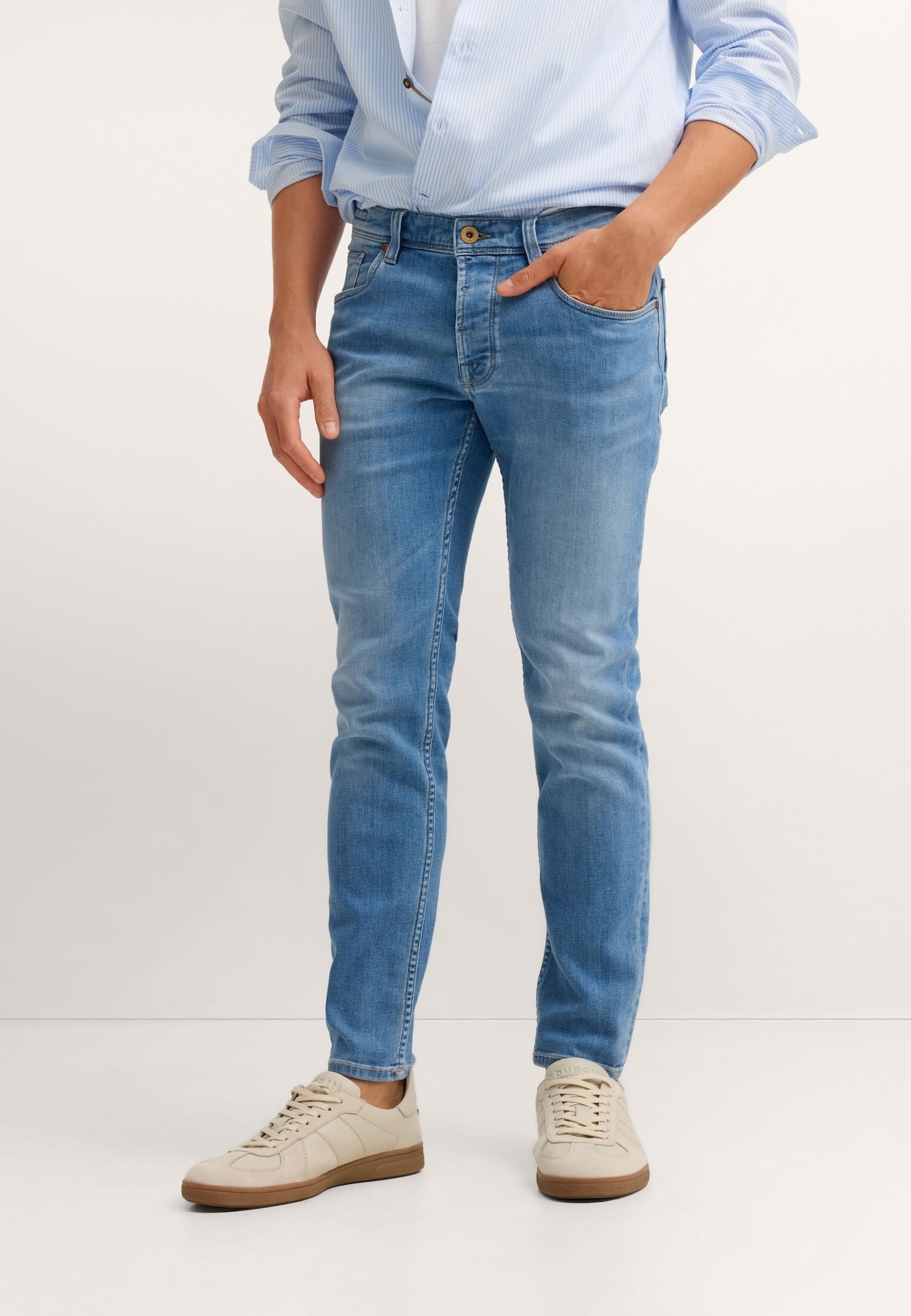 bugatti 5-Pocket-Jeans "Slim Fit" italian premium denim fabric