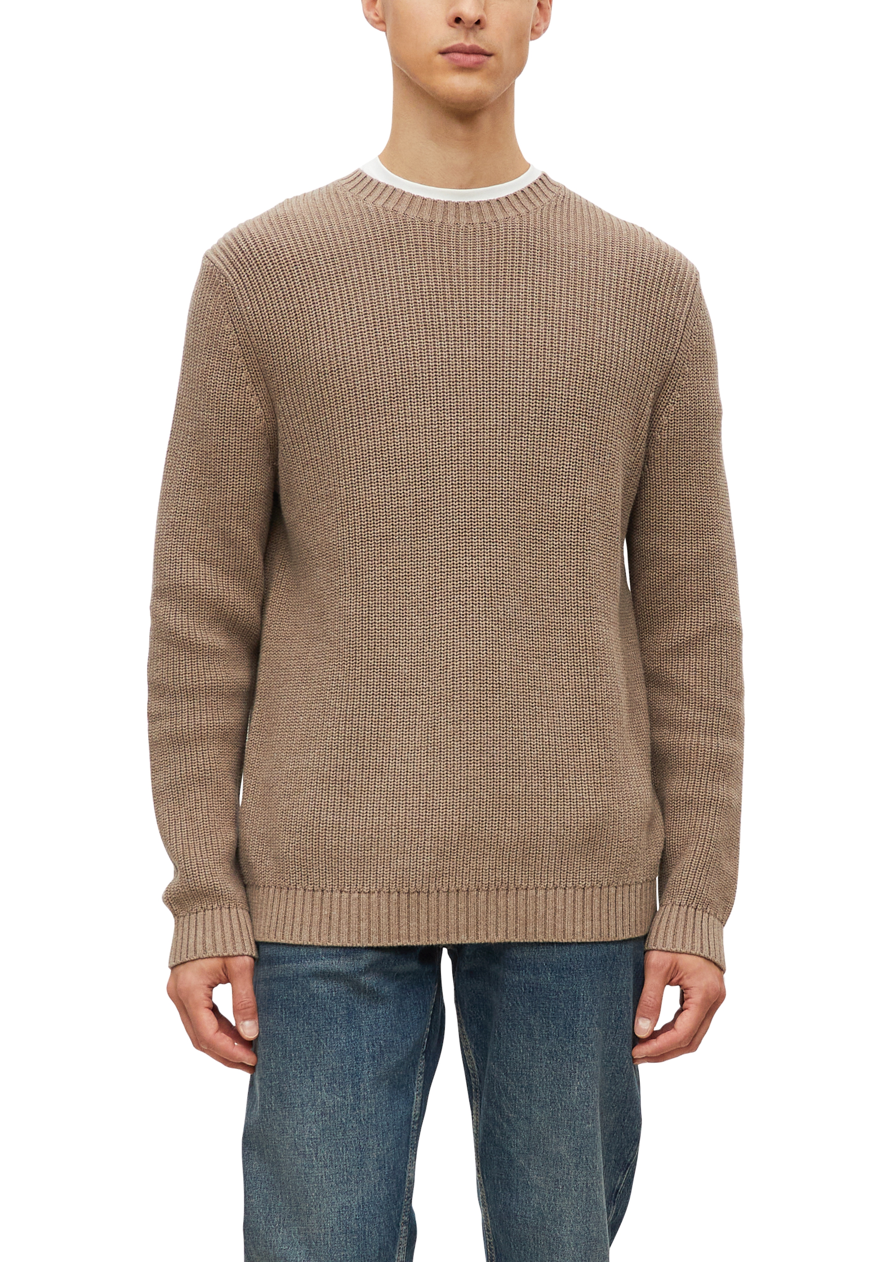 s.Oliver Strickpullover Langarmpullover mit Rundhals / Baumwolle