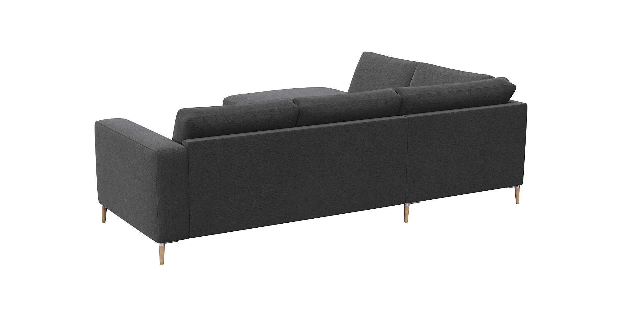 Thumbnail - FLEXLUX Ecksofa "Fiore, L-Form", breite Armlehnen, Füße Alu/Eiche, B/T 241/225 cm, Kaltschaum im Sitz