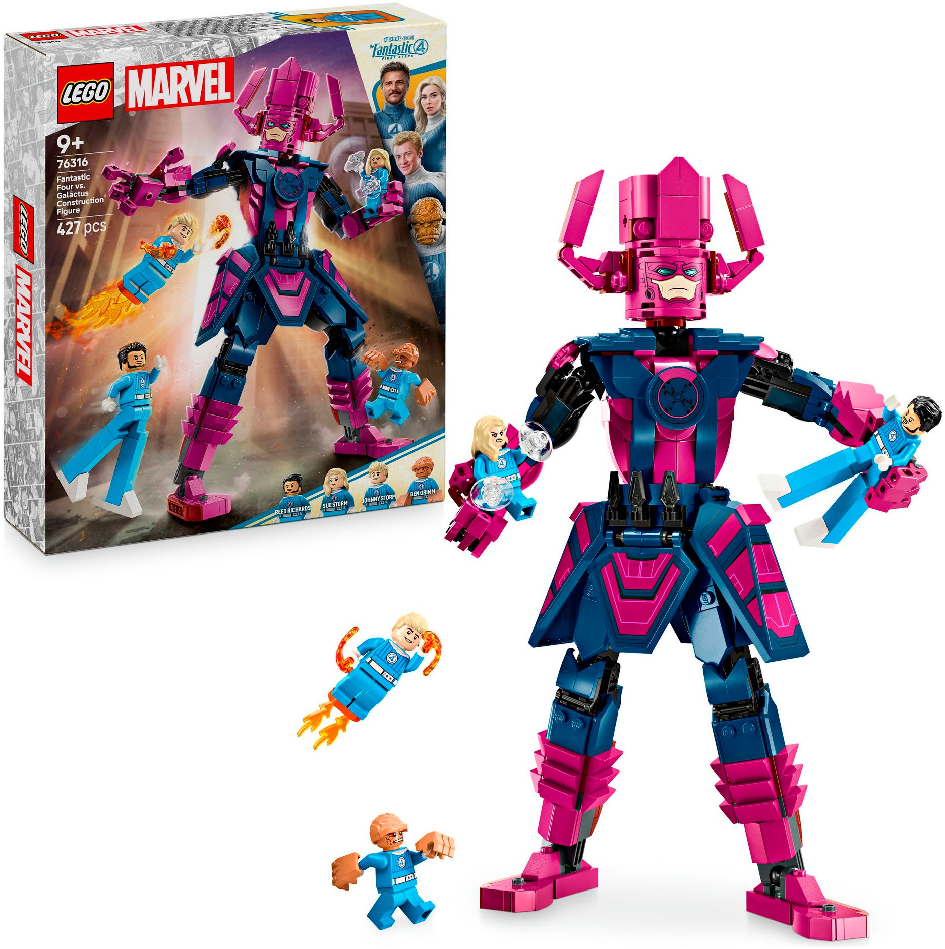 LEGO Kinder Konstruktionsspielsteine "Fantastic Four vs. Galactus Baufigur (76316), LEGO Super Heroes", bunt, Kunststoff, Spielbausteine, Made in