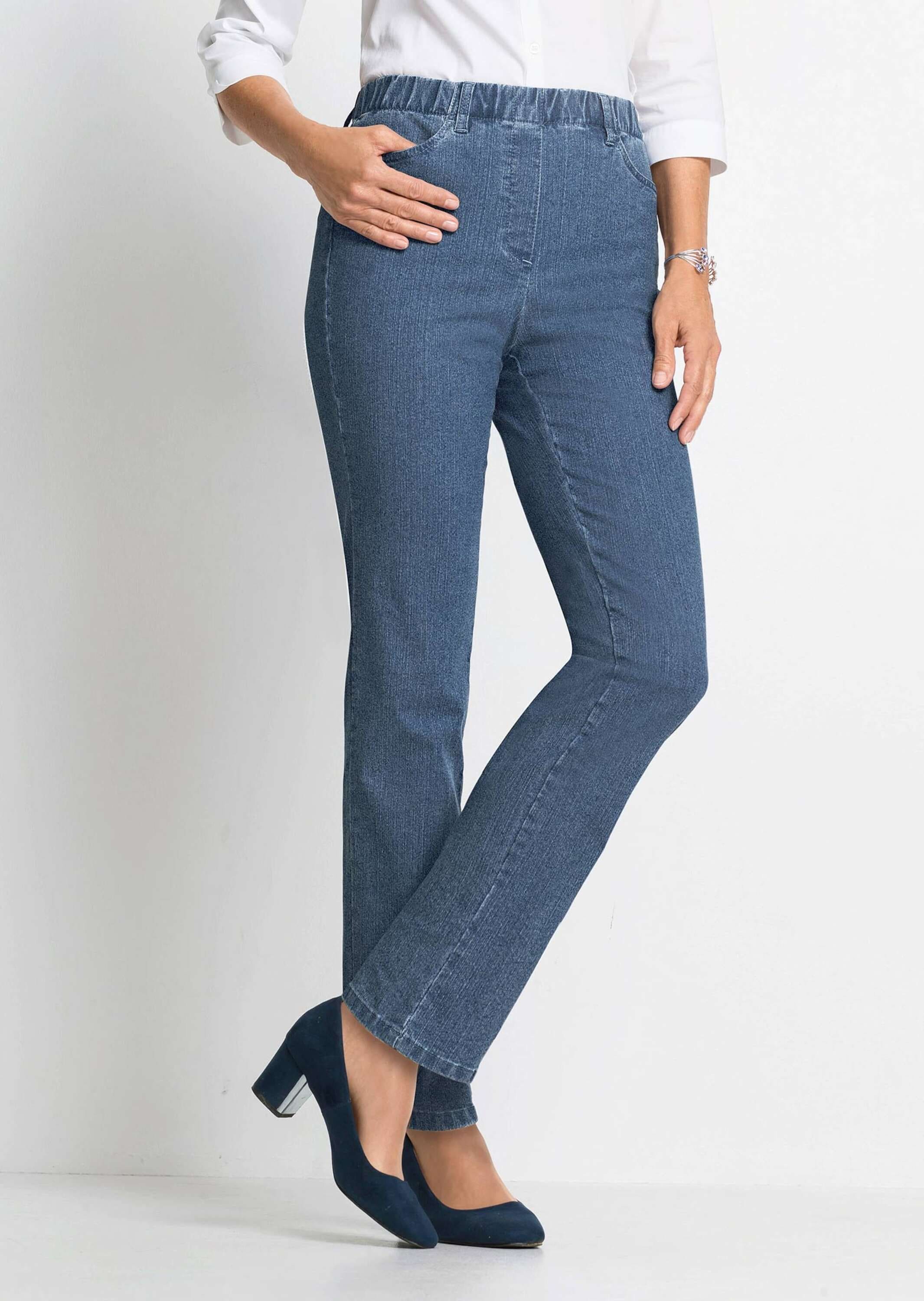 GOLDNER Regular-fit-Jeans »Kurzgröße Klassische Jeansschlupfhose LOUISA«