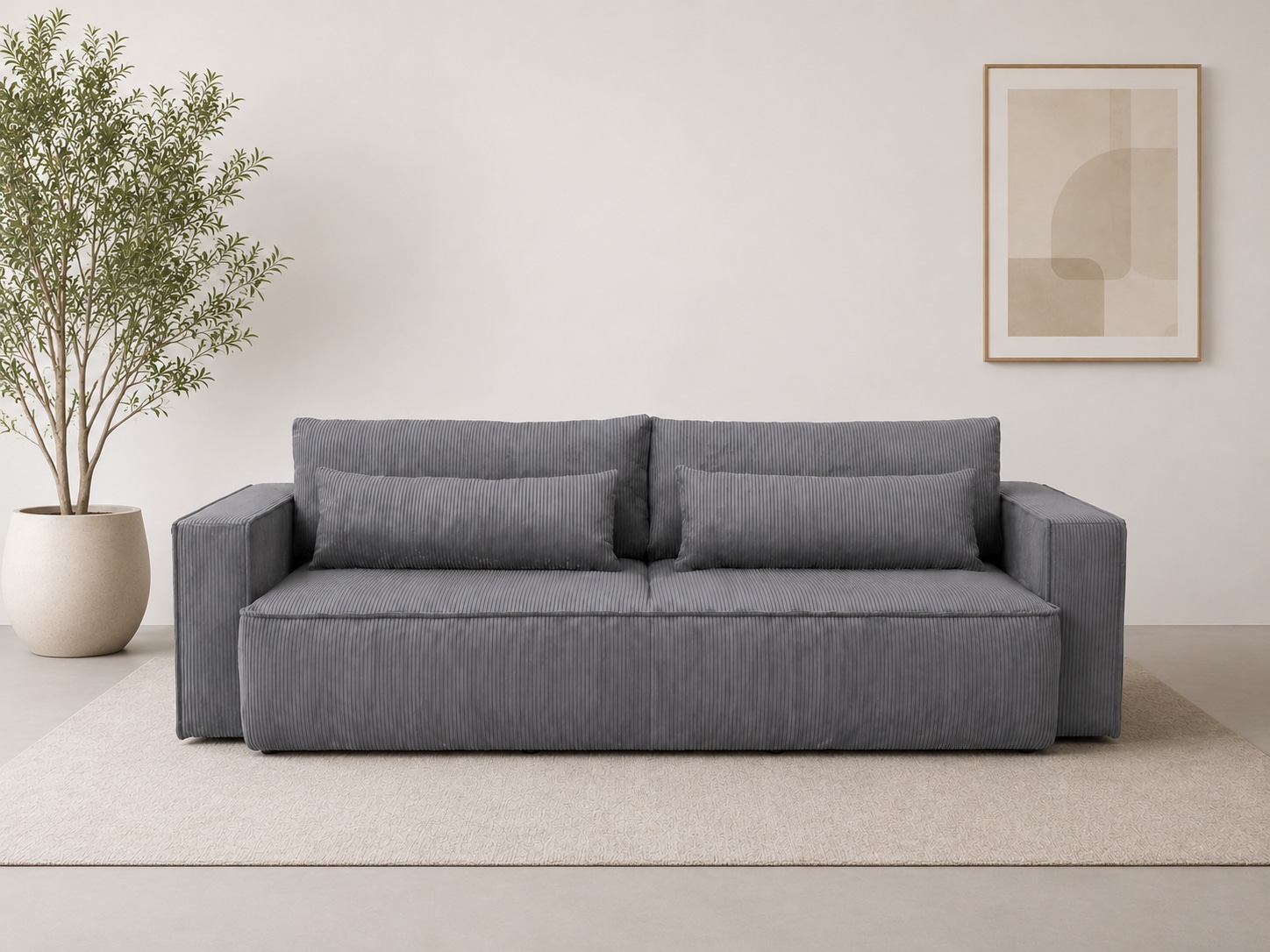 OTTO home 4-Sitzer "Tillian, Schlafsofa, Schlafcouch" Breite 274 cm, Breitkord, Sitzfläche mit Taschenfederkern