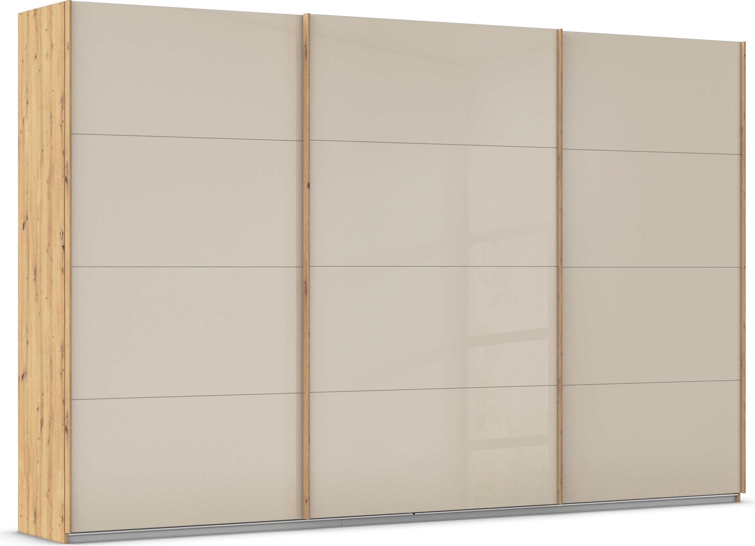 OTTO home Schwebetürenschrank "Kleiderschrank Schrank Garderobe AGORDO mit Glasfront" Breiten 203/271/315/360 cm, Höhen 210/229 cm, durchdachte Innenausstattung, in 4 Breiten und 2 Höhen MADE IN GERMANY