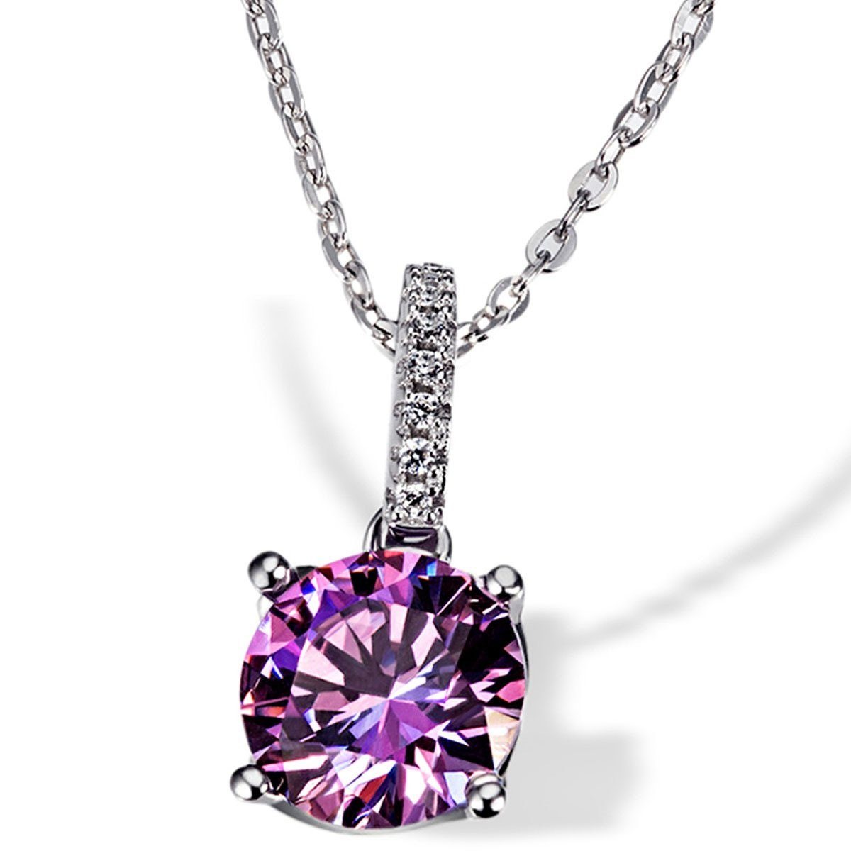 goldmaid Collier 925/- Silber 7 Zirkonia 1 Swarovski Zirconia