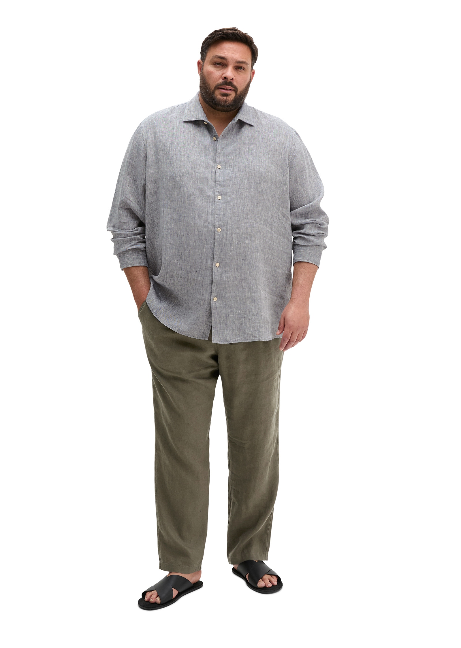 Marc O'Polo Langarmhemd »aus feinem Leinen-Chambray«