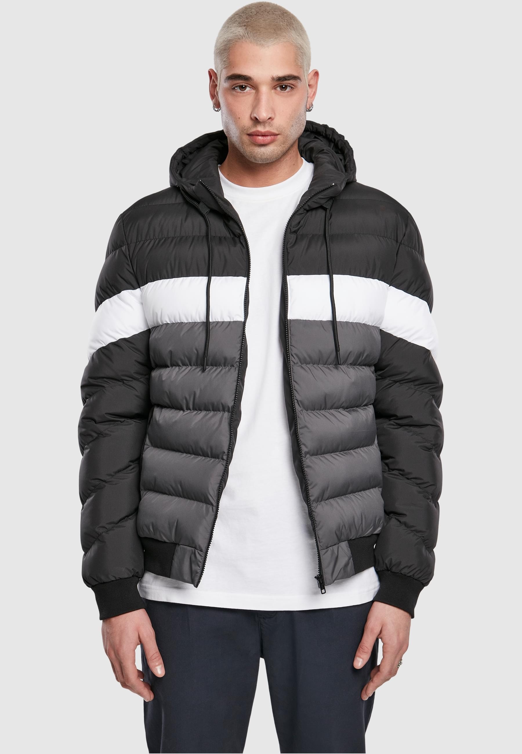 URBAN CLASSICS Winterjacke »Urban Classics Herren Colorblock Bubble Jacket«, (1 St.), mit Kapuze