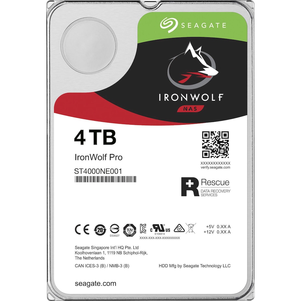 Seagate HDD-Festplatte »IronWolf Pro«, 3,5 Zoll, Anschluss SATA II, Bulk