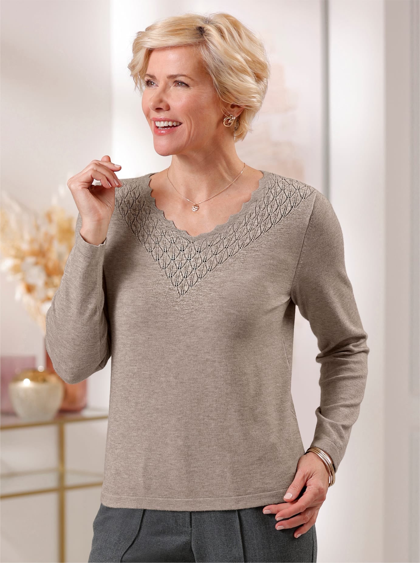 Classic V-Ausschnitt-Pullover "V-Pullover" günstig online kaufen