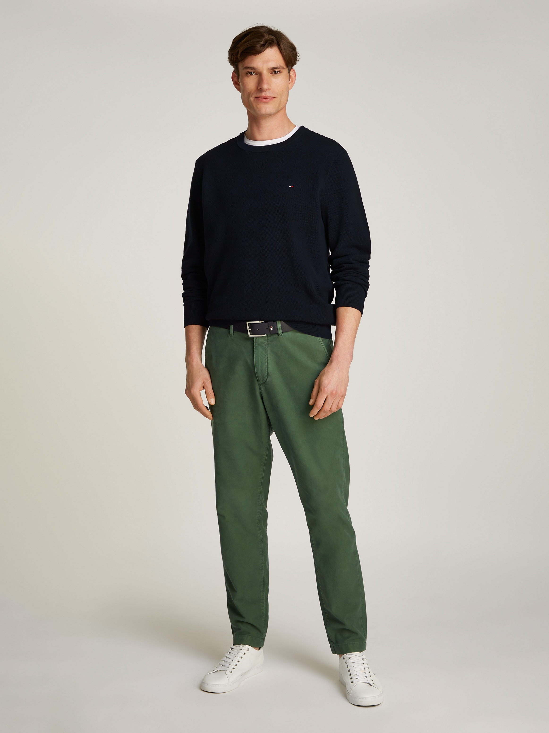 Tommy Hilfiger Rundhalspullover »ESSENTIAL STRUCTURE CREW NECK«, mit feiner Struktur