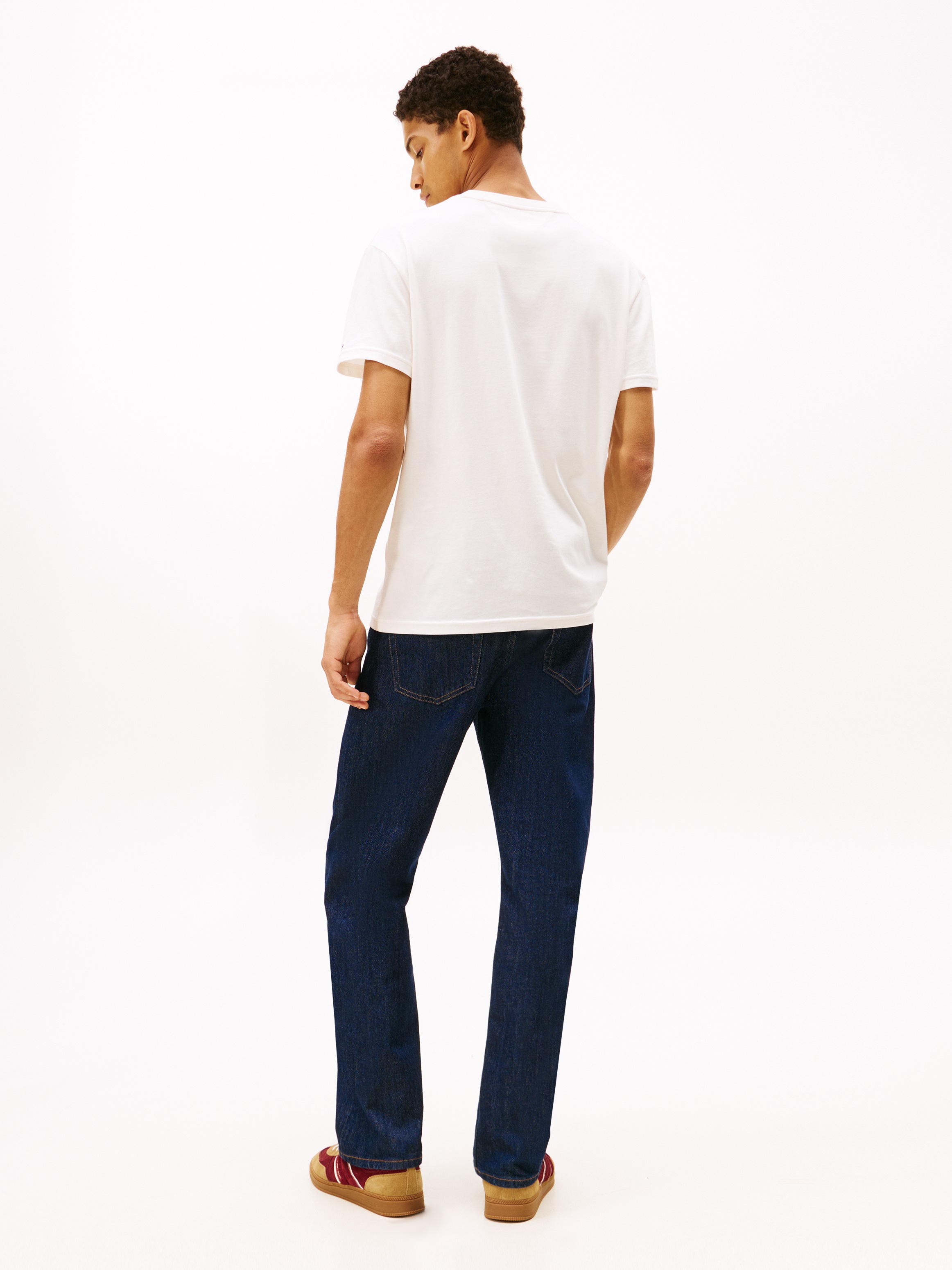 Tommy Jeans T-Shirt »TJM  CENTER FLAG« mit Stempel-Logo, regular fit, Rundhals