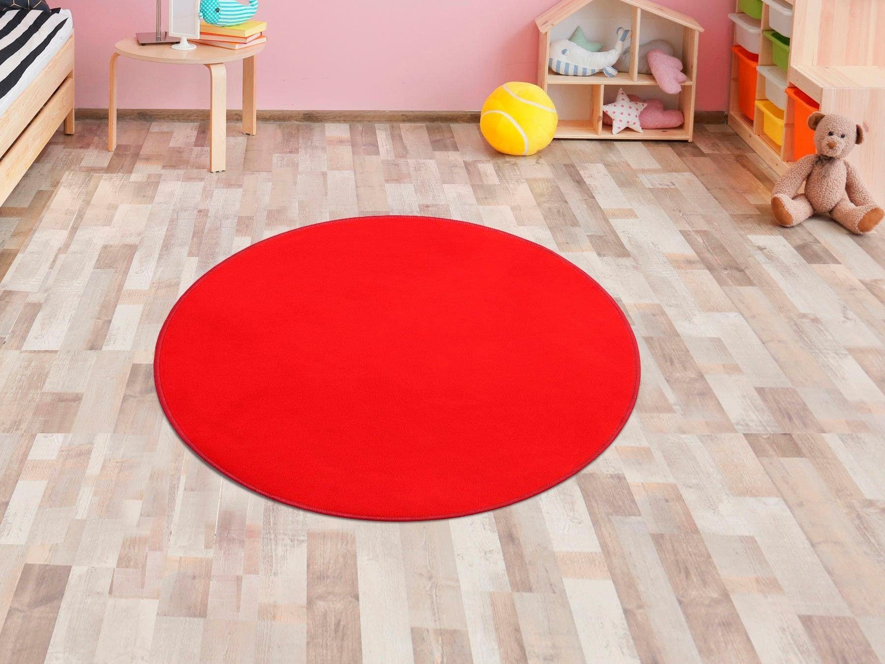 Primaflor-Ideen in Textil Kinderteppich "SITZKREIS", rund, Spielteppich ideal im Kinderzimmer