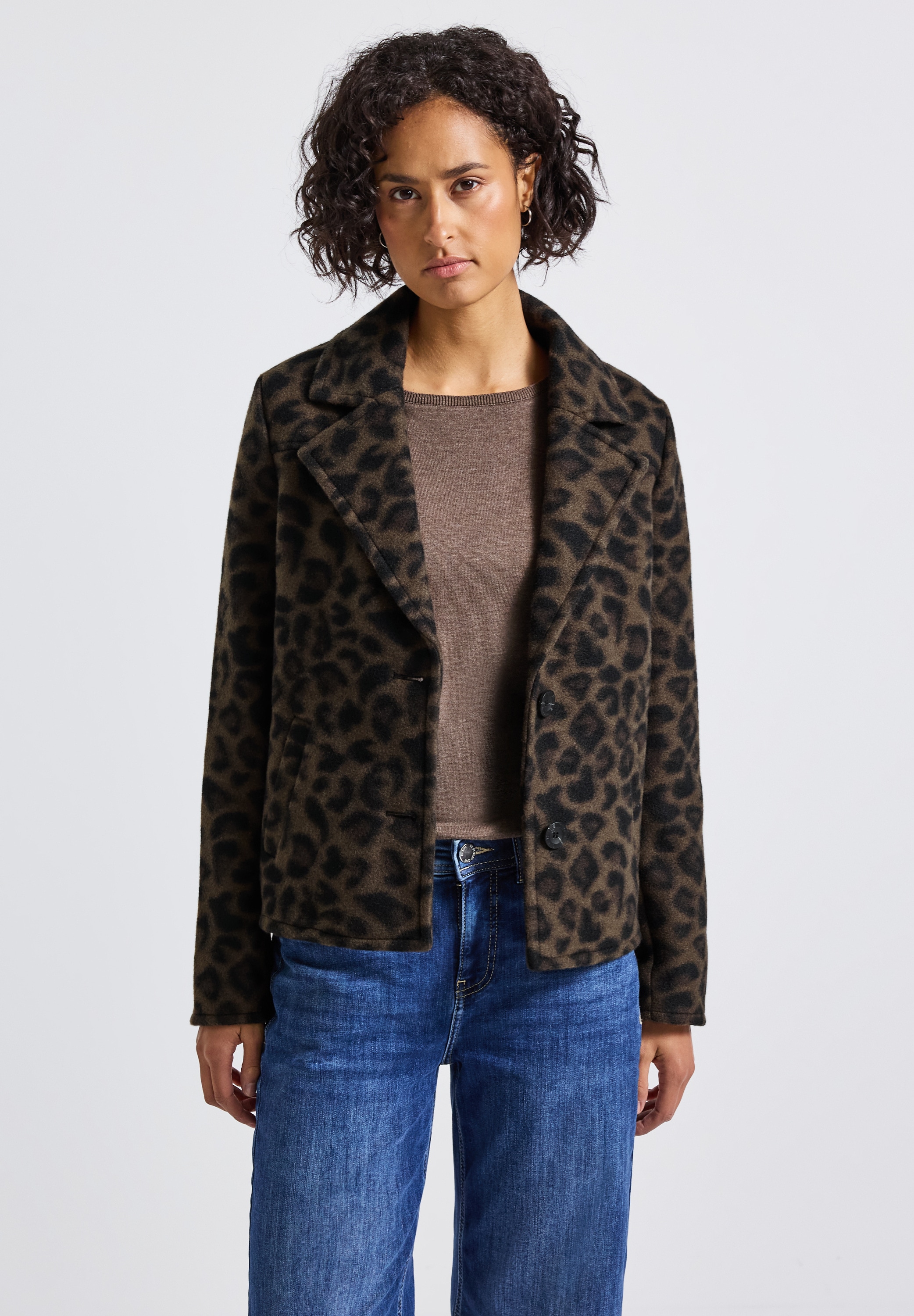 STREET ONE Trenchcoat mit allover Leoprint günstig online kaufen
