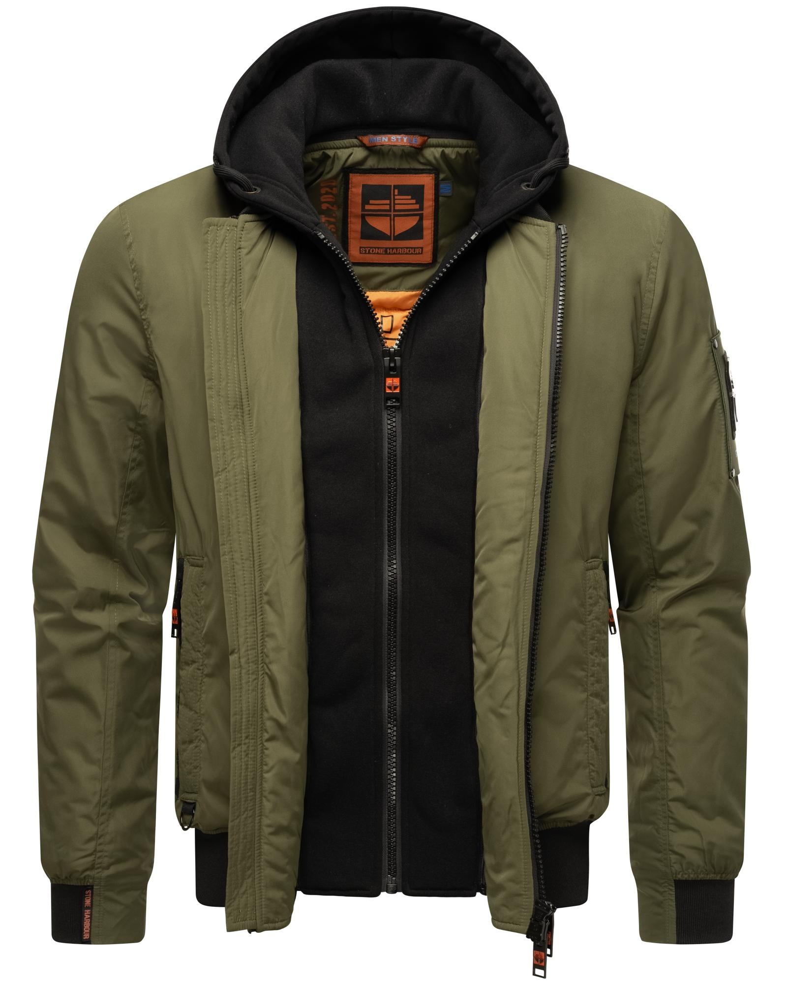 Stone Harbour Bomberjacke "Hoobo" mitKapuze Stylische Herren Fliegerjacke m günstig online kaufen