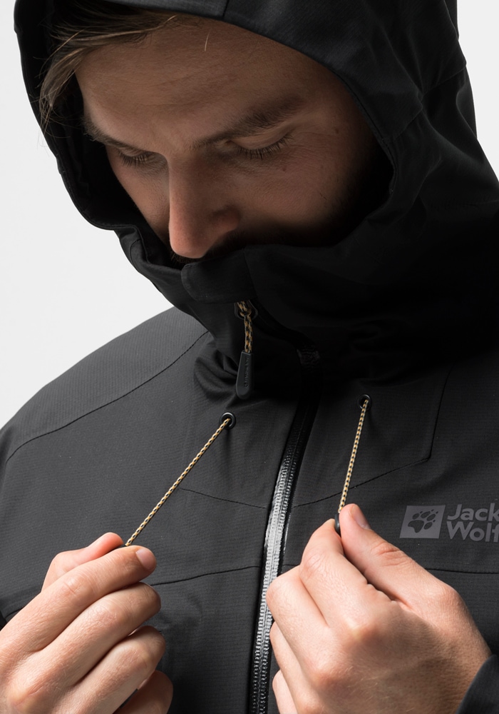 Jack Wolfskin Trekkingjacke »KAMMWEG 3L JKT M«, mit Kapuze