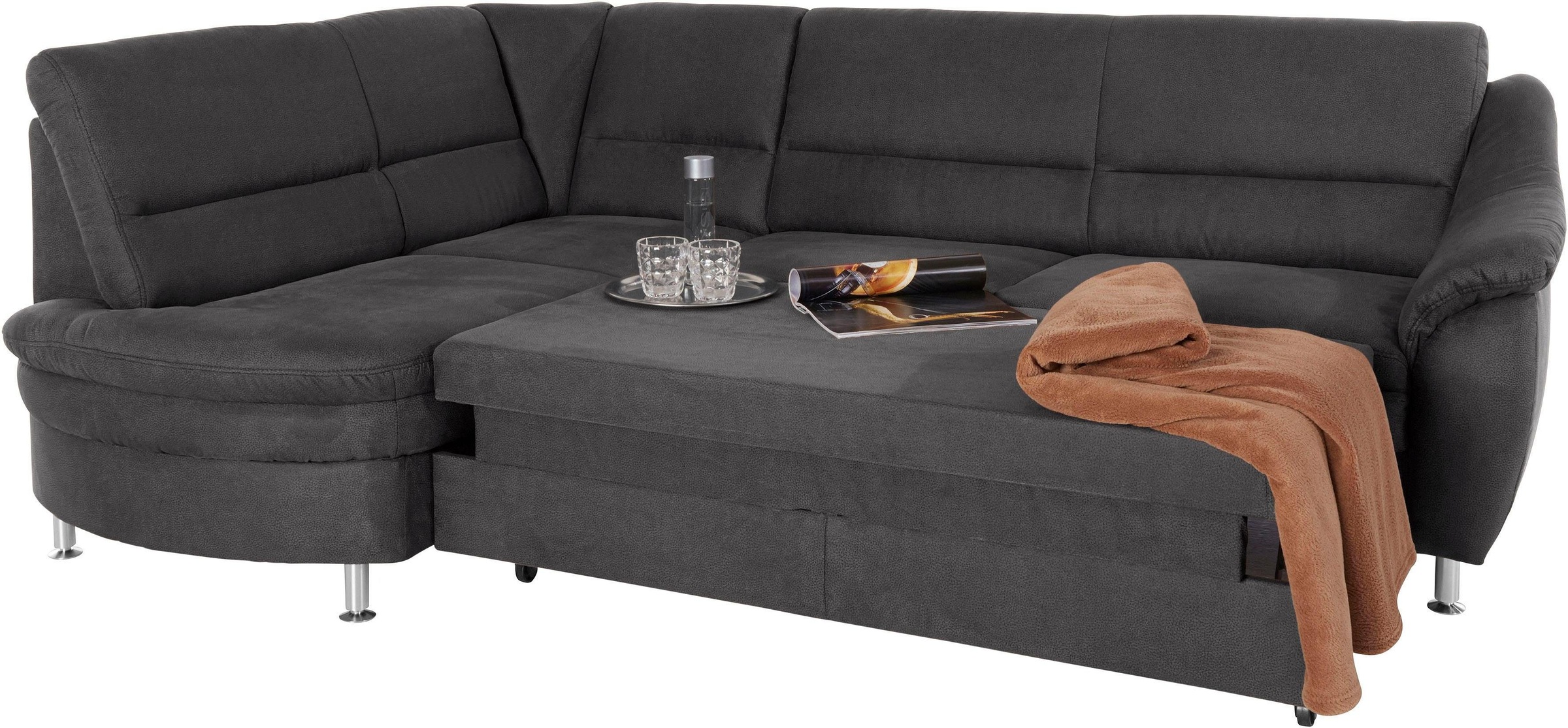 Home affaire Cardoso L-Shape Sofa Grey 9