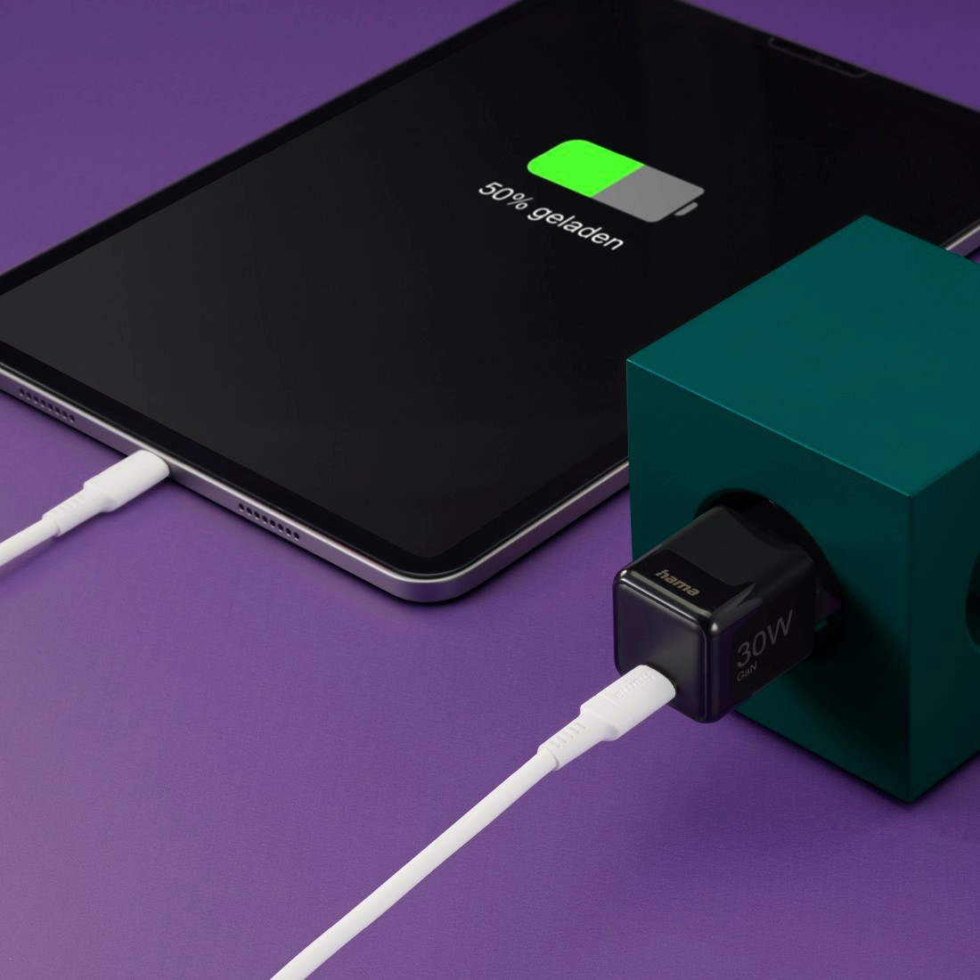 Hama Schnelllade-Gerät »Schnellladegerät (USB-C, PD/QC, extraklein 3,1 x 2,85 x 2,85 cm, 30 W)«, (1 St.)