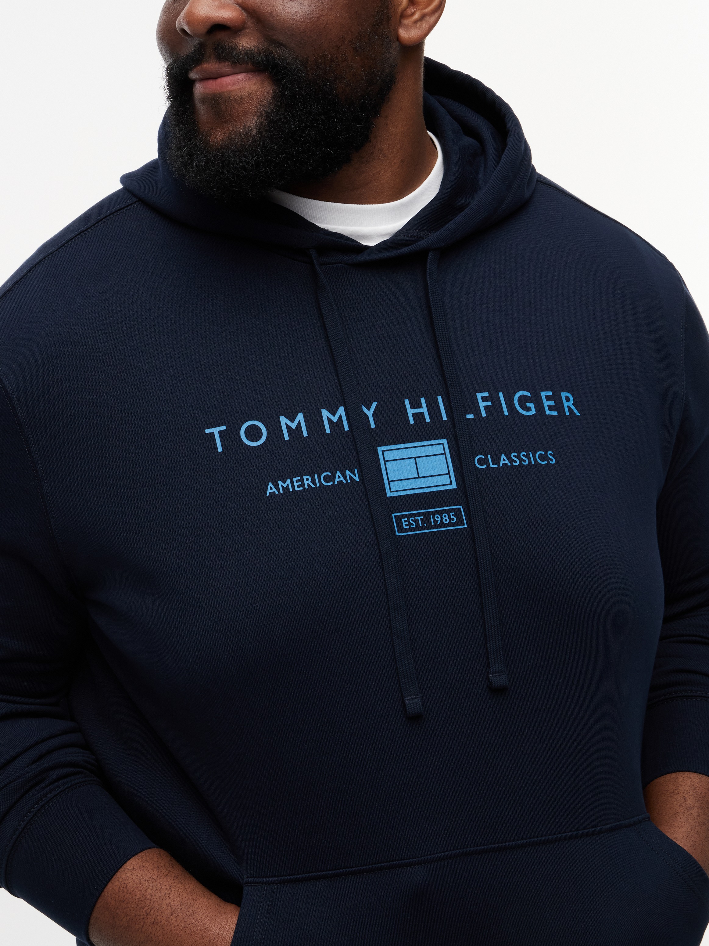 Thumbnail - Tommy Hilfiger Big & Tall Hoodie "BT-BRAND L0VE TR MONO STOCK", Große Größen, normale Passform