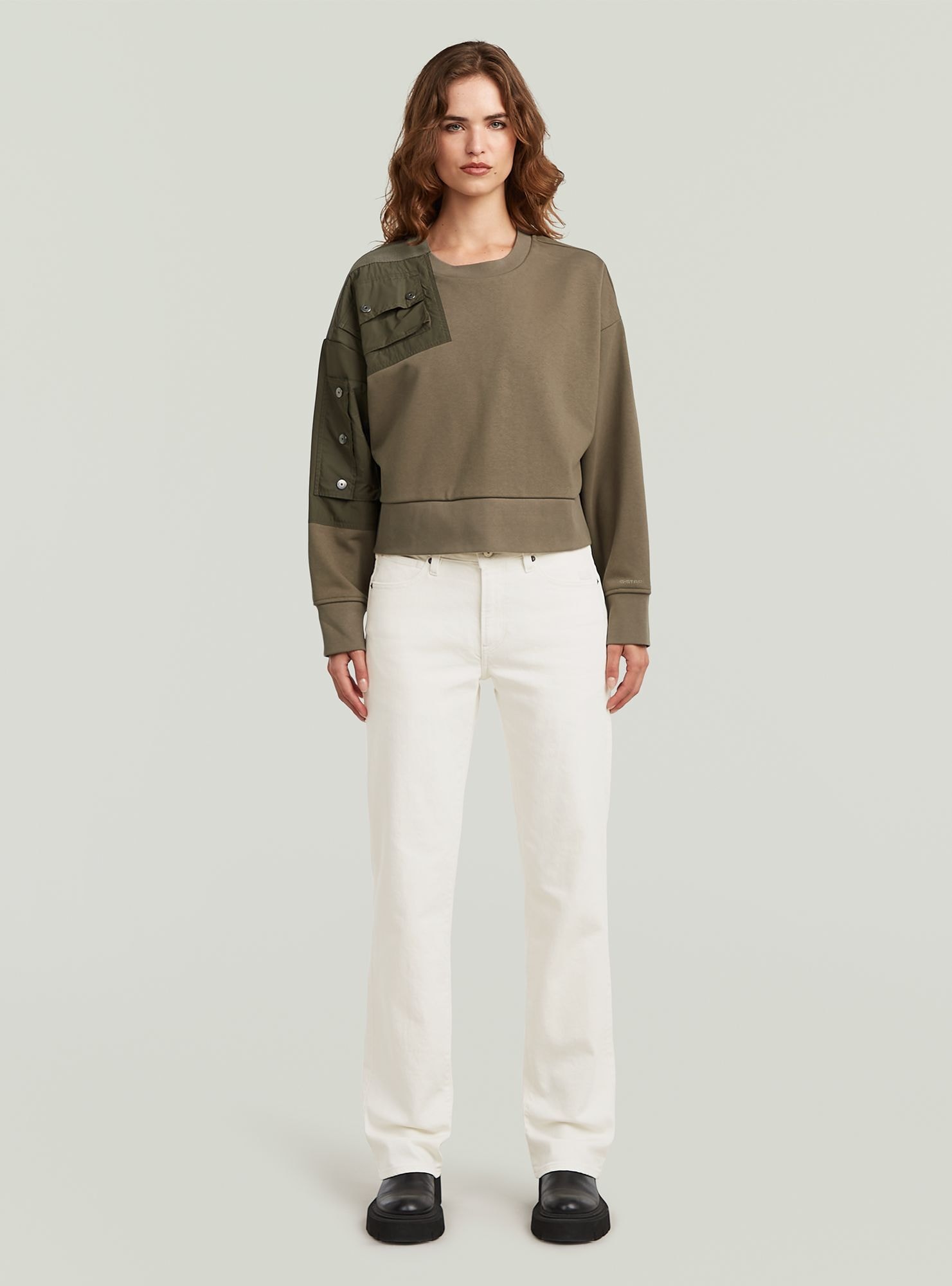 G-STAR Longpullover »Heritage Hardware Loose Cropped Sweatshirt«