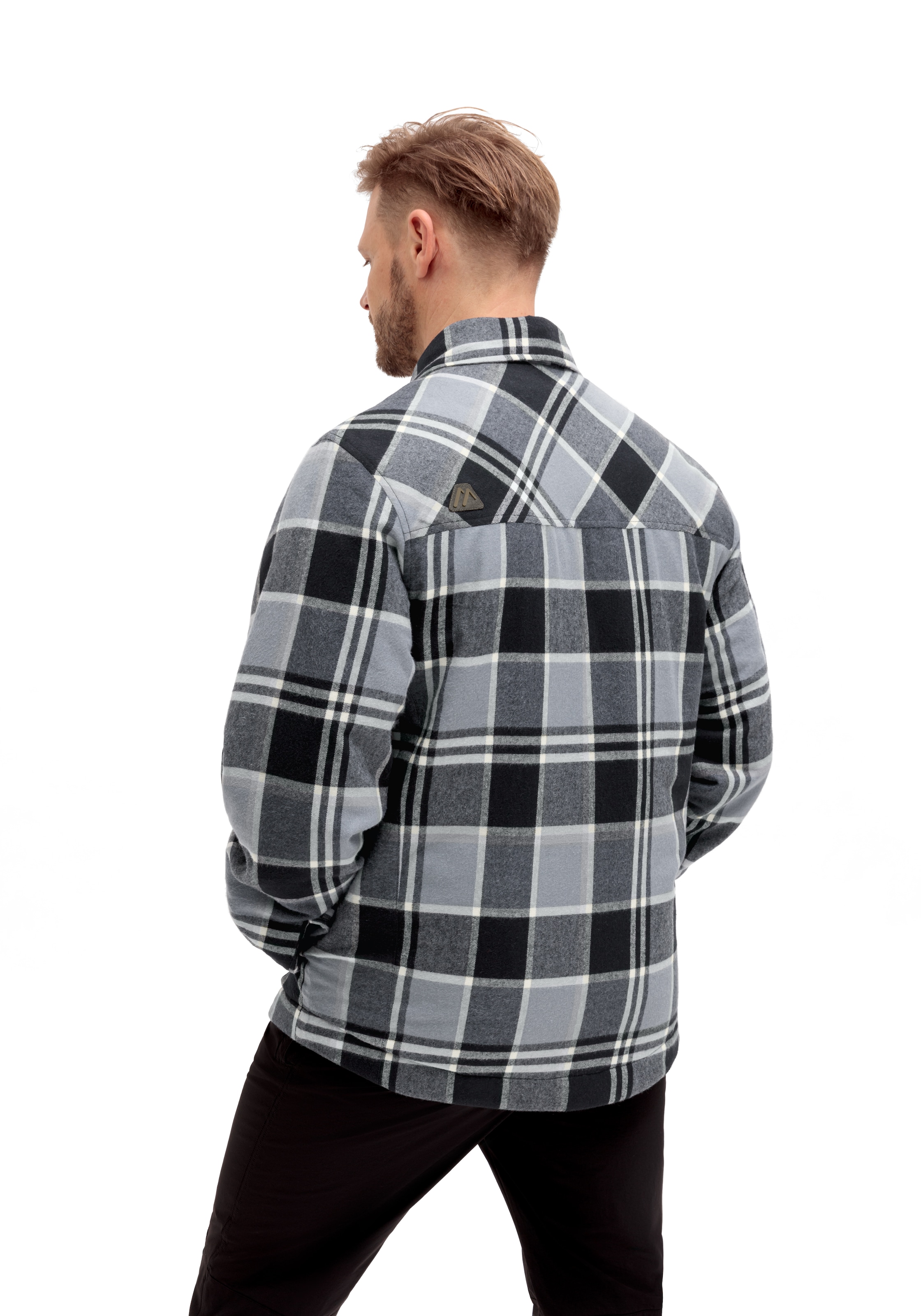 Maier Sports Funktionshemd »Camquadri M«, wattiertes Herren Hemd warmes Fleecematerial
