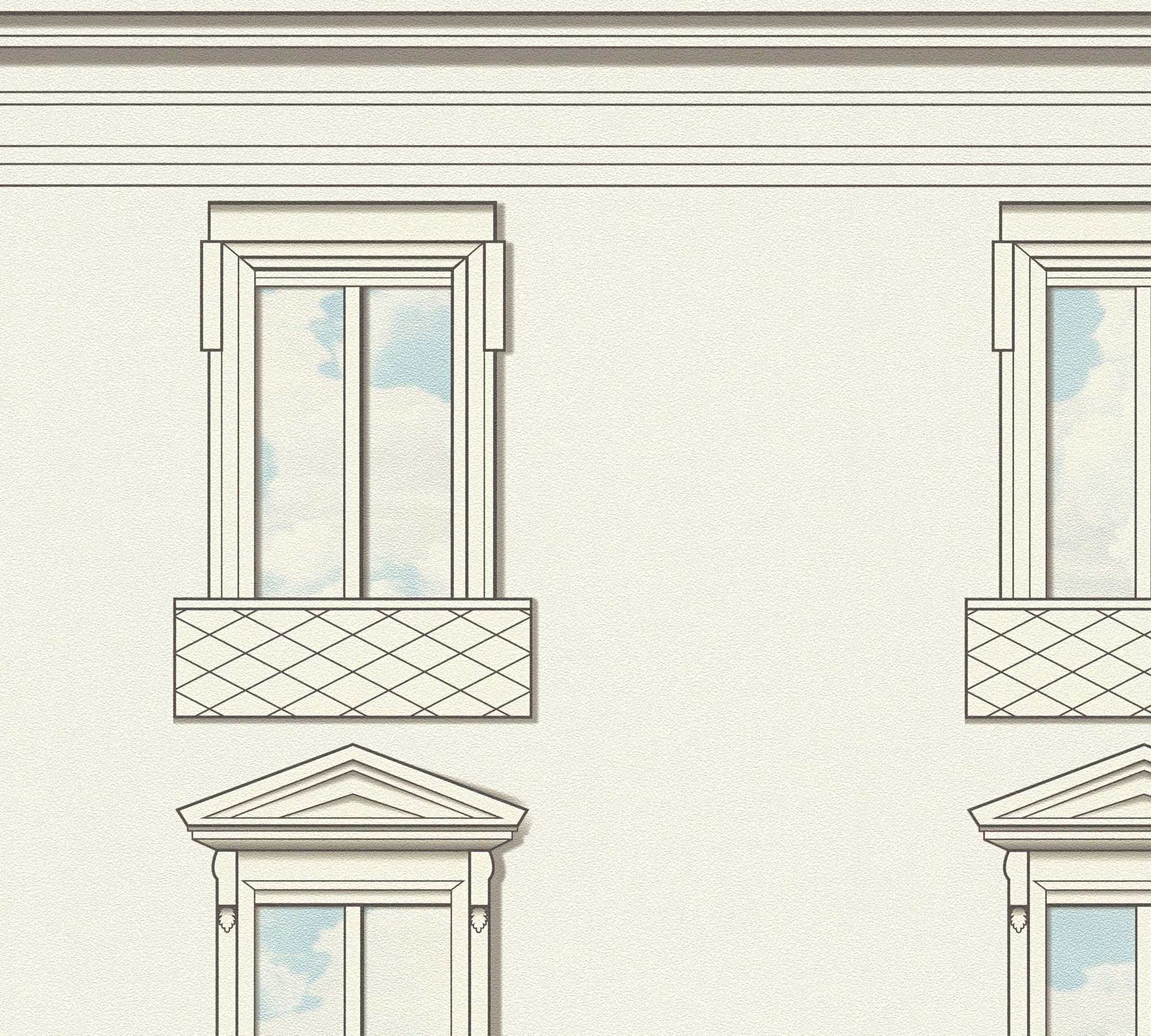 Versace Vliestapete »Versace 6 Palazzo No 12 –« 3D-Optik | Barock | Motiv geprägt Architekturmotiv mit Fensterdesign & dezent strukturierter Oberfläche