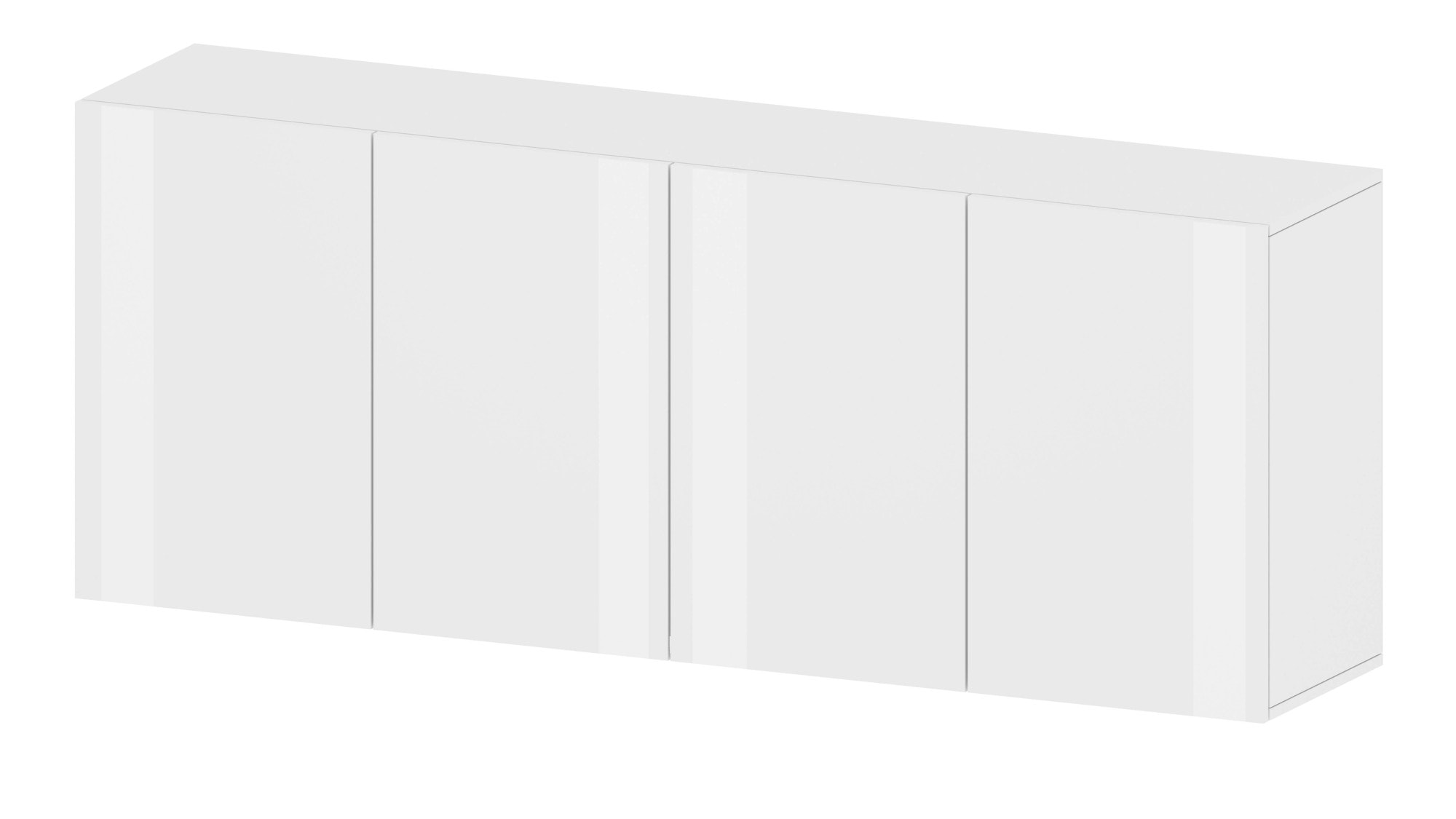 INOSIGN Sideboard »Egypt, Kommode, Schrank, Büffet, Kredenz, grifflos«, 4 Türen, Weiß Komplett Hochglanz lackiert  B.180